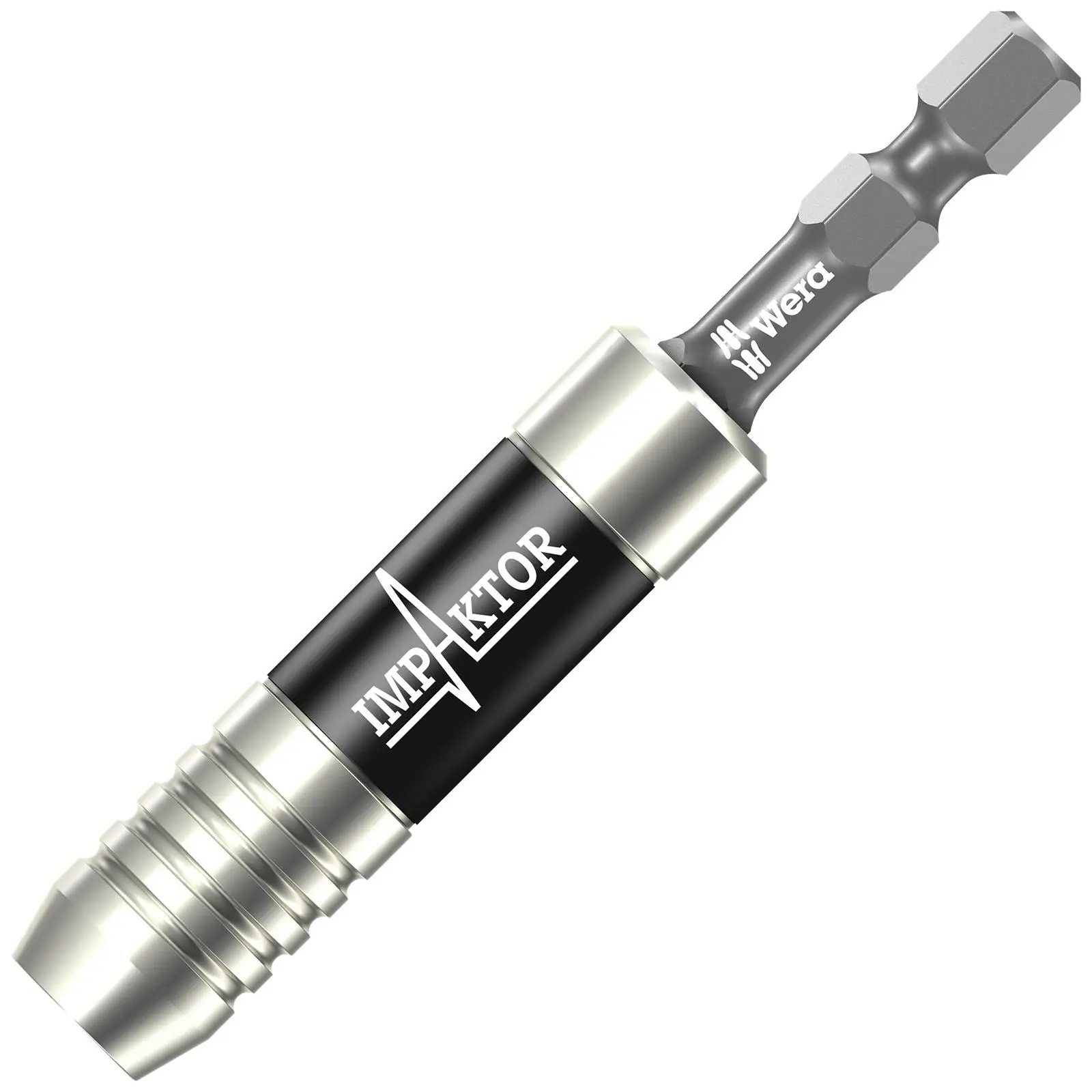 Wera Impaktor Bit Holder 75mm 897/4 with Retaining Ring and Magnet 1/4" Hex - Image 2