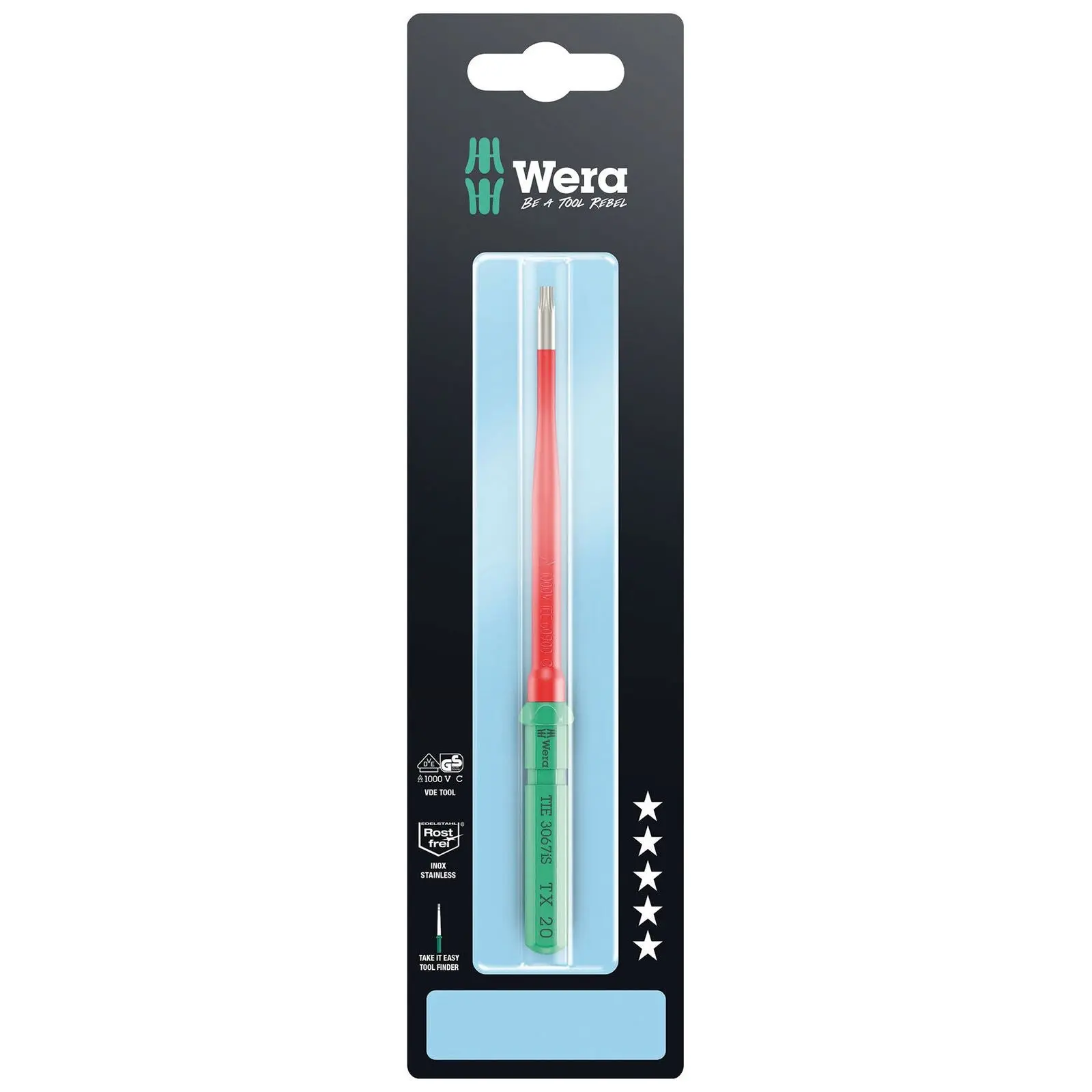 Wera Interchangeable Screwdriver Blade Kraftform Kompakt VDE Stainless Steel Take It Easy SB Colour Coded - Choose Size - Image 12