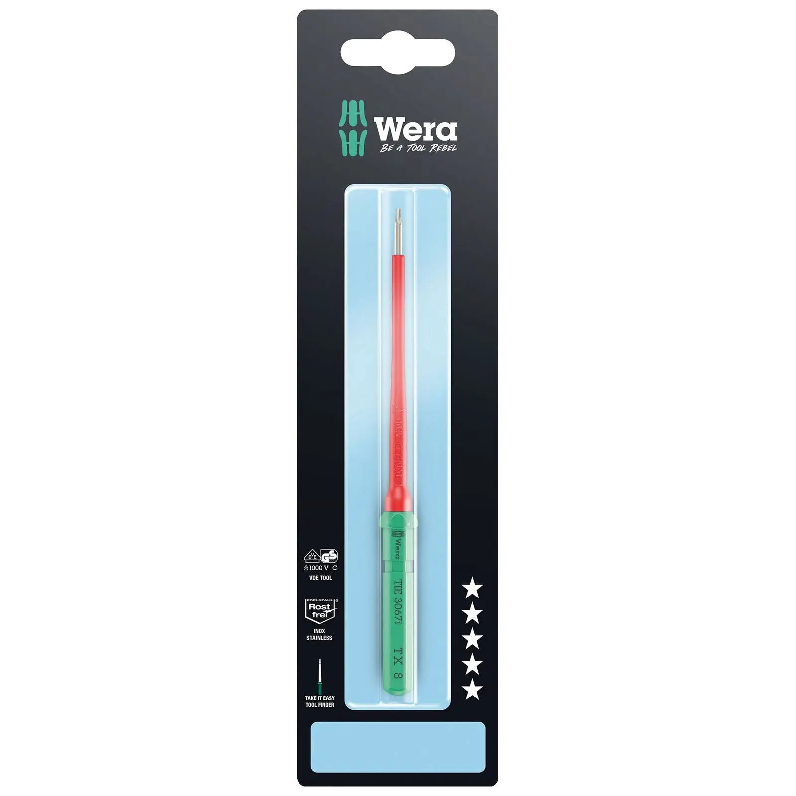 Wera Interchangeable Screwdriver Blade Kraftform Kompakt VDE Stainless Steel Take It Easy SB Colour Coded - Choose Size - Image 13