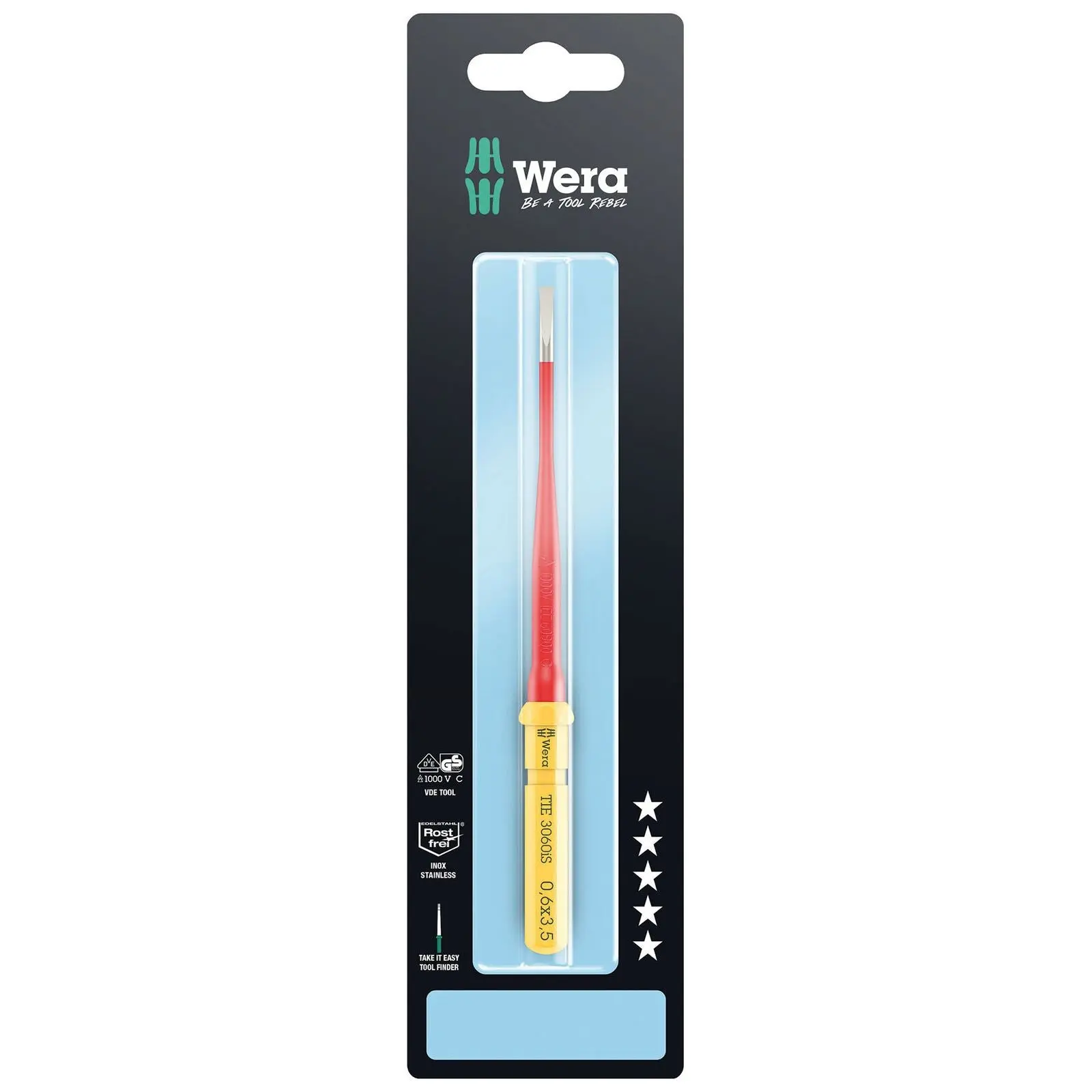 Wera Interchangeable Screwdriver Blade Kraftform Kompakt VDE Stainless Steel Take It Easy SB Colour Coded - Choose Size - Image 14