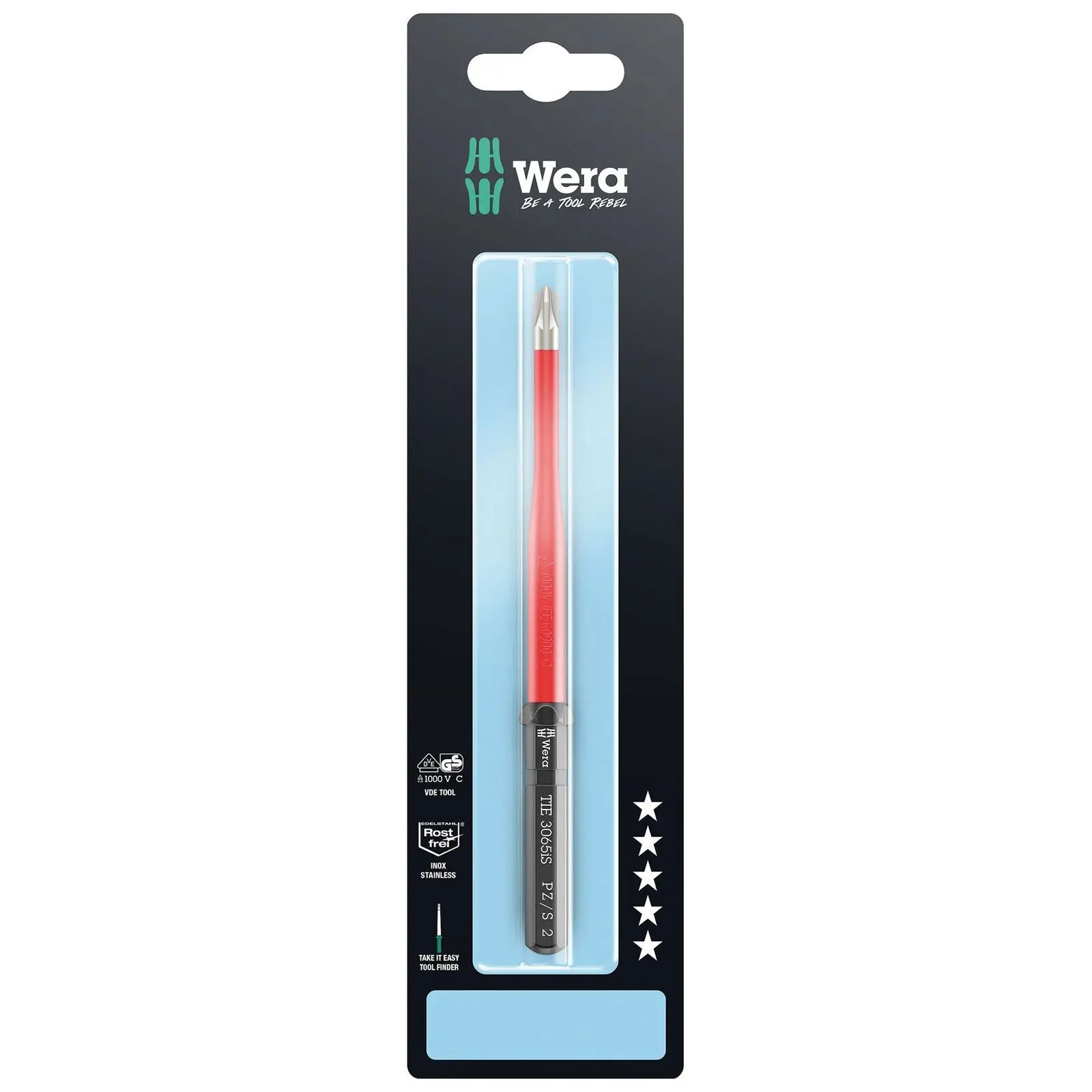 Wera Interchangeable Screwdriver Blade Kraftform Kompakt VDE Stainless Steel Take It Easy SB Colour Coded - Choose Size - Image 2