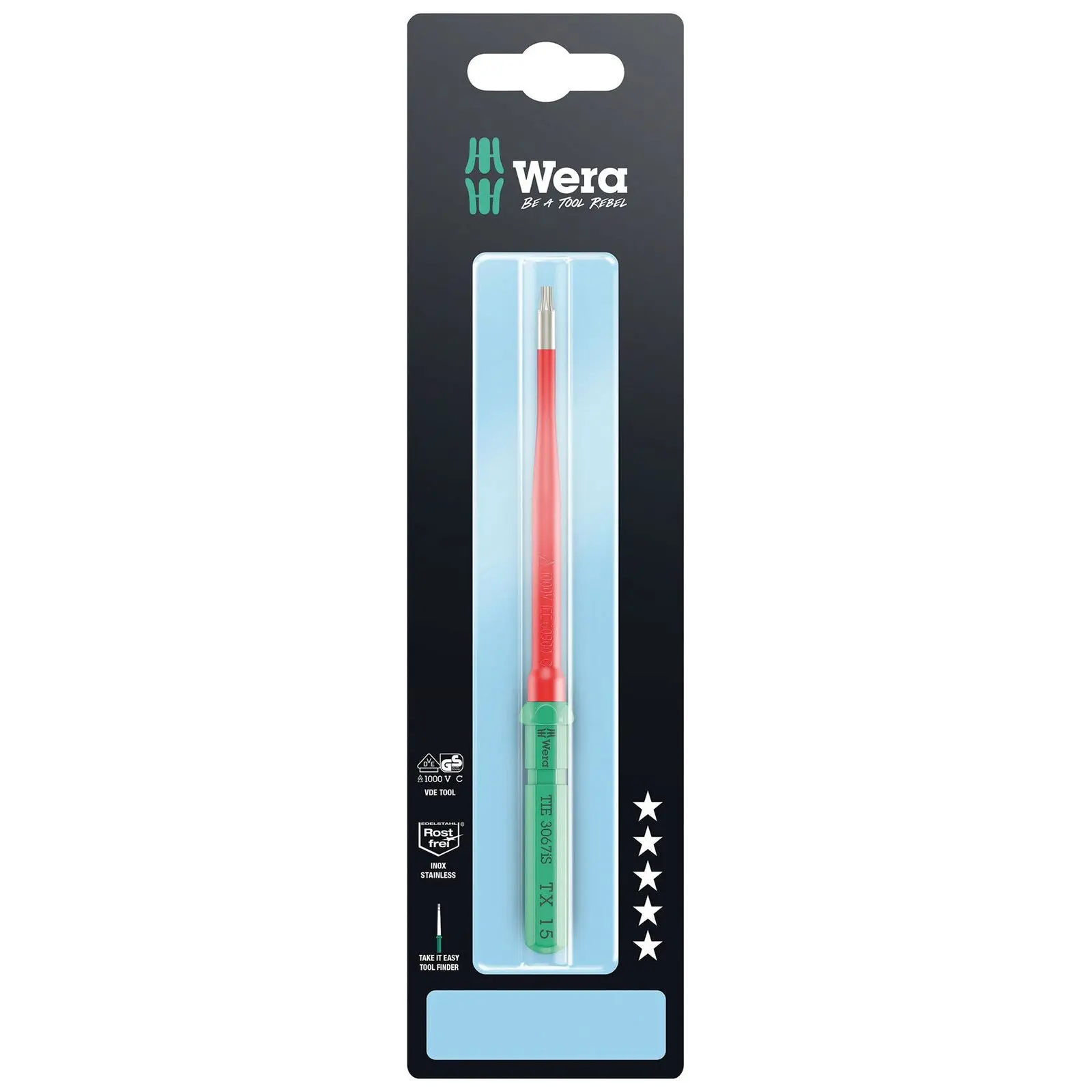 Wera Interchangeable Screwdriver Blade Kraftform Kompakt VDE Stainless Steel Take It Easy SB Colour Coded - Choose Size - Image 5