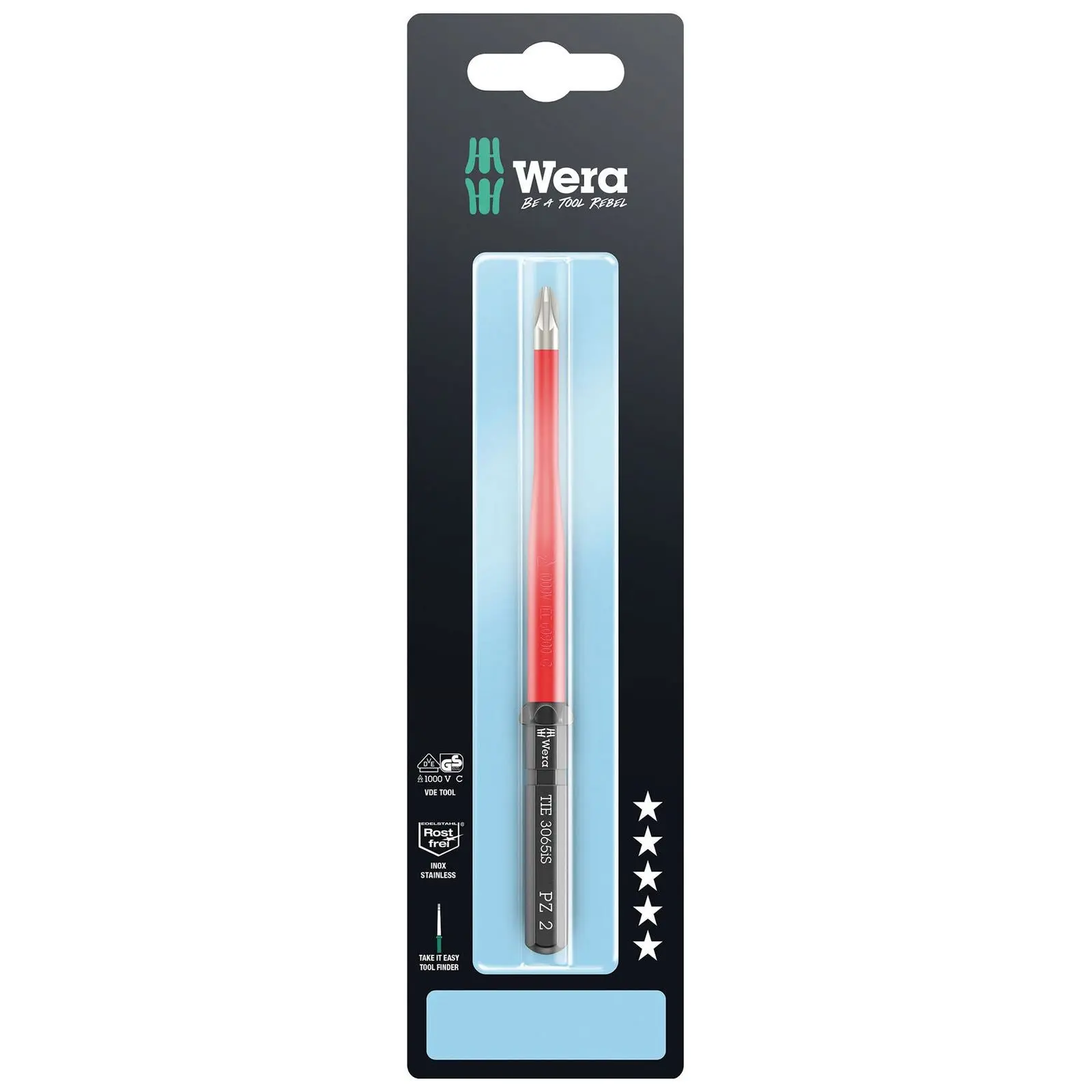 Wera Interchangeable Screwdriver Blade Kraftform Kompakt VDE Stainless Steel Take It Easy SB Colour Coded - Choose Size - Image 6