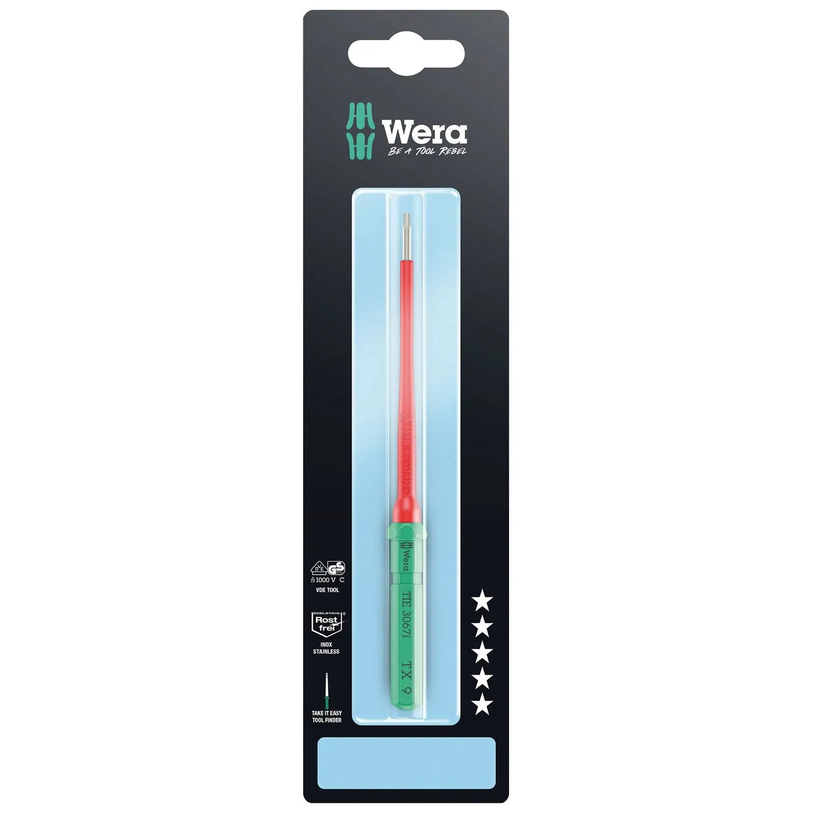 Wera Interchangeable Screwdriver Blade Kraftform Kompakt VDE Stainless Steel Take It Easy SB Colour Coded - Choose Size - Image 9