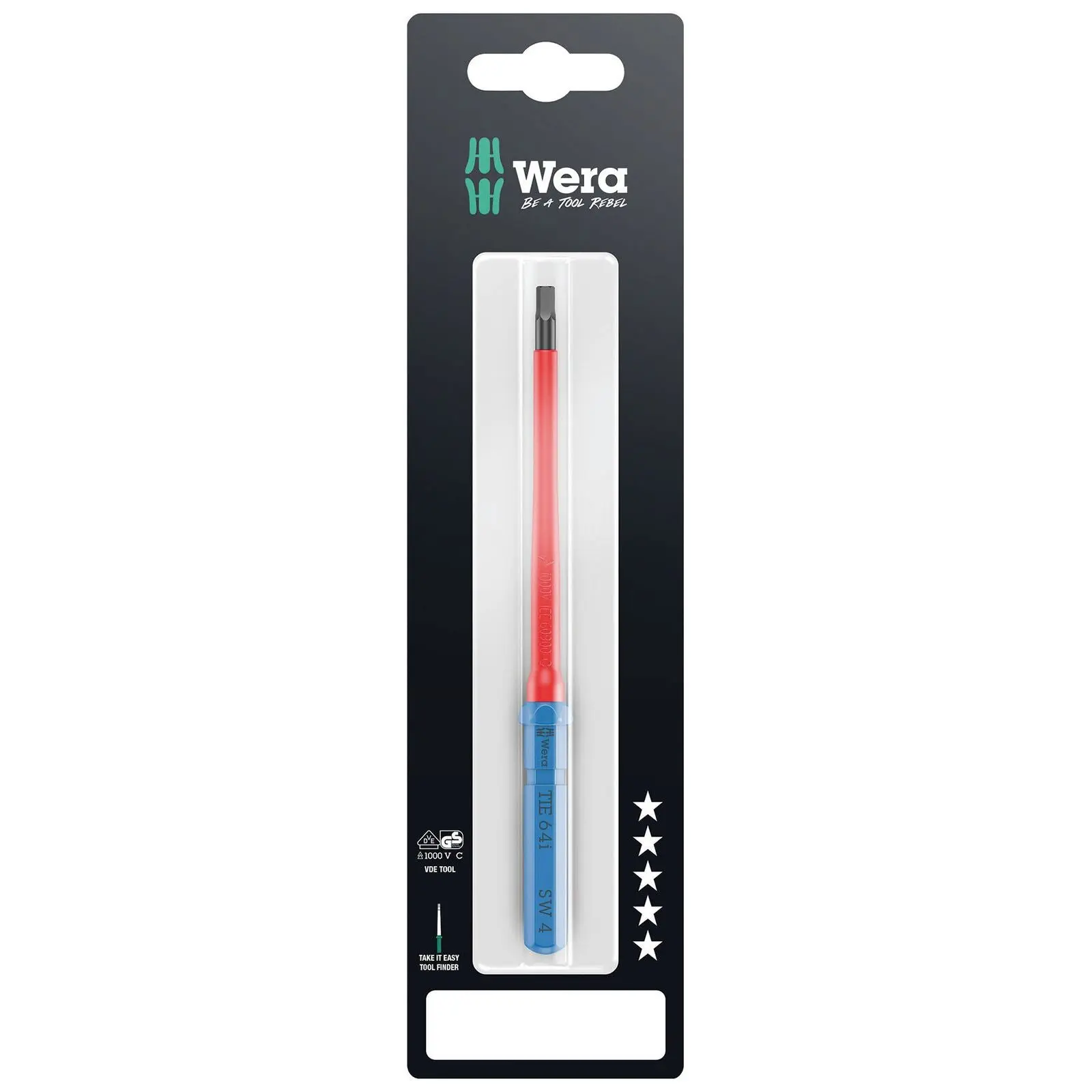 Wera Interchangeable Screwdriver Blade Kraftform Kompakt VDE Take It Easy SB Colour Coded - Choose Size - Image 12