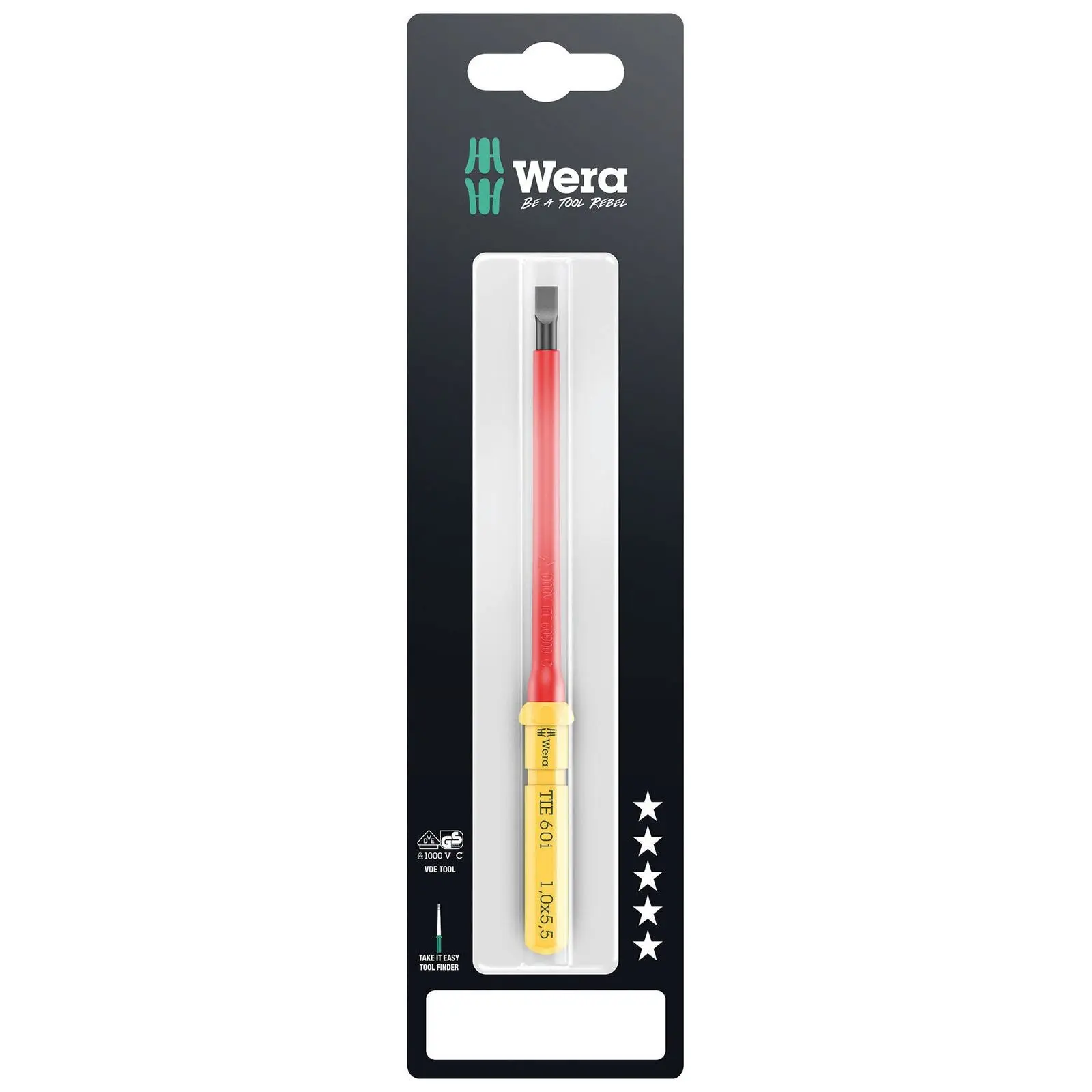 Wera Interchangeable Screwdriver Blade Kraftform Kompakt VDE Take It Easy SB Colour Coded - Choose Size - Image 13
