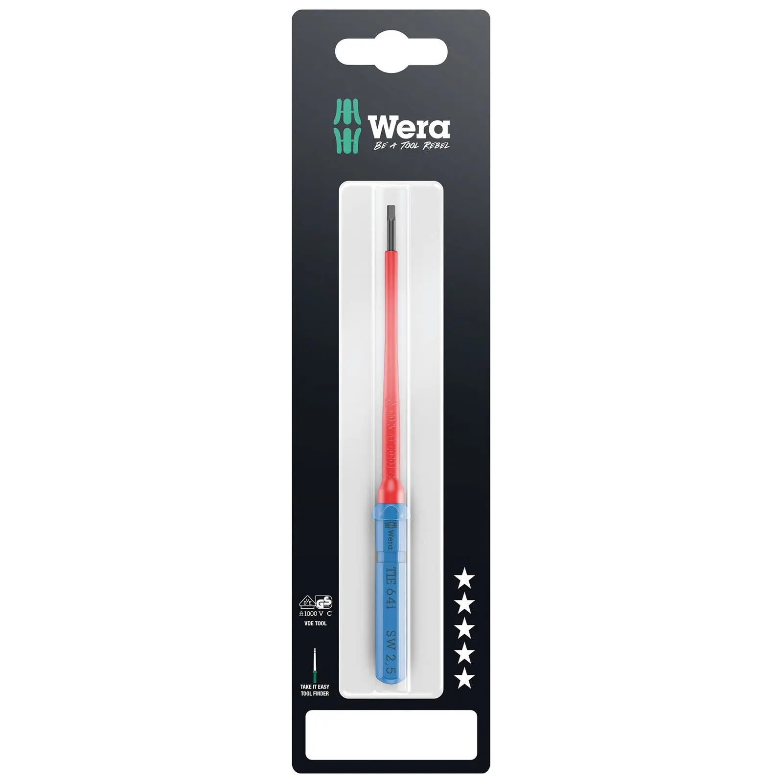 Wera Interchangeable Screwdriver Blade Kraftform Kompakt VDE Take It Easy SB Colour Coded - Choose Size - Image 3