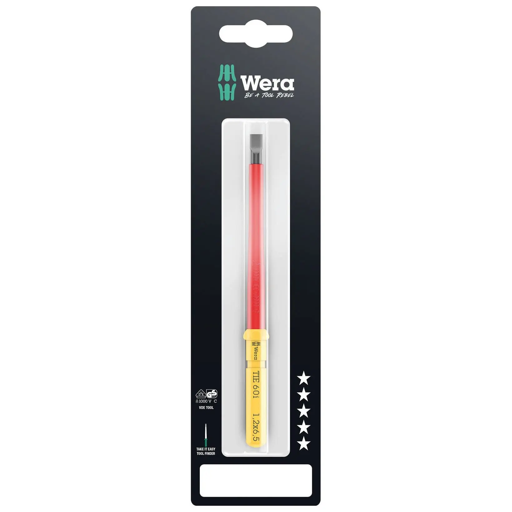 Wera Interchangeable Screwdriver Blade Kraftform Kompakt VDE Take It Easy SB Colour Coded - Choose Size - Image 7