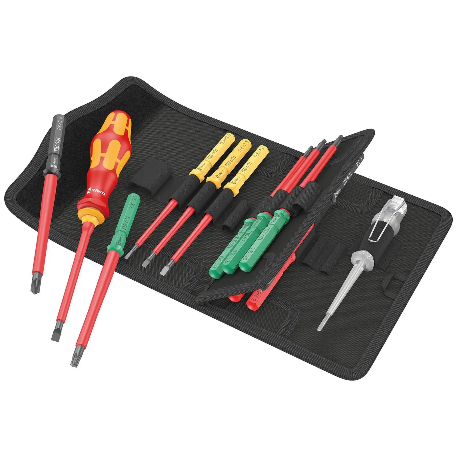 Wera Interchangeable VDE Screwdriver Set Kraftform Kompakt VDE 16 Universal 1 Tool Finder 16 Pieces - Image 3