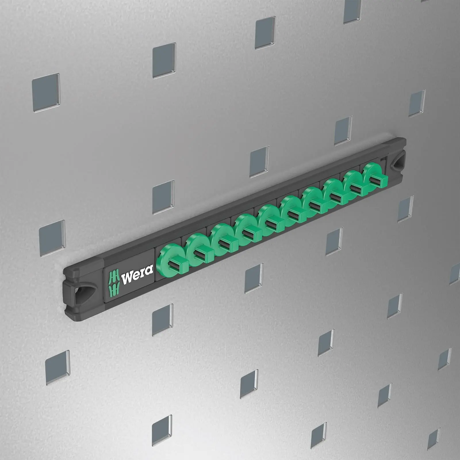 Wera Magnetic Socket Rail 1/4" Drive Twist to Unlock 9600 Empty 10 Socket Capacity 270mm - Image 3