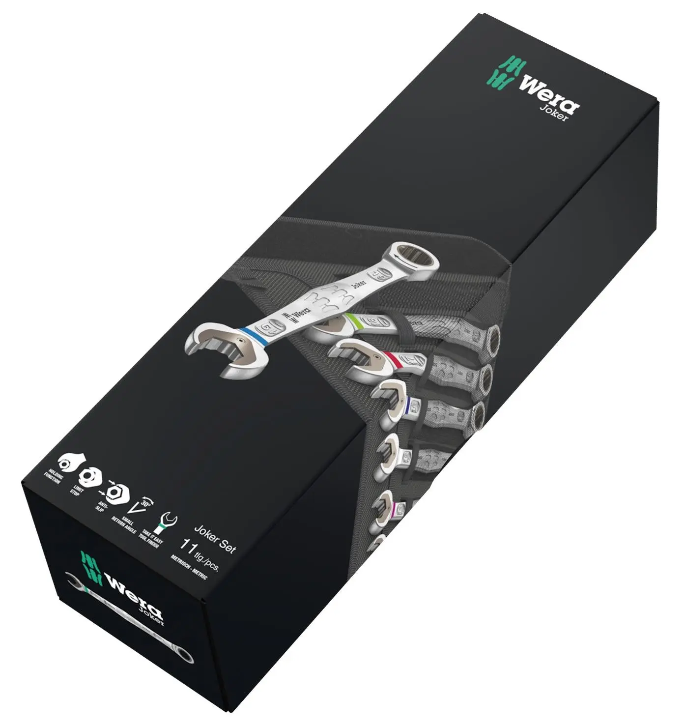 Wera Ratchet Combination Spanner Set 11 Piece 6000 Joker 11 Set 1 in Pouch 8-19mm - Image 2