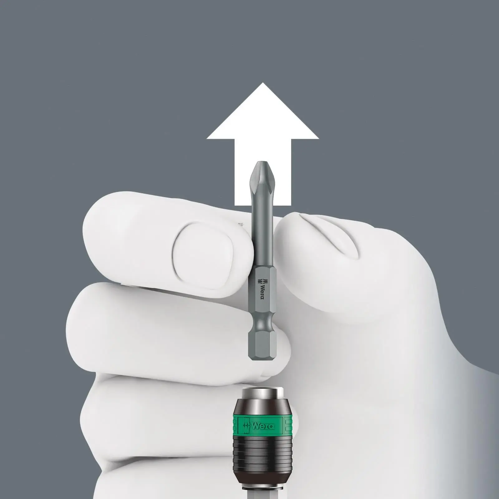 Wera Ratchet Screwdriver 1/4" Hex 838 RA-R M Bitholding Driver Rapidaptor - Image 2