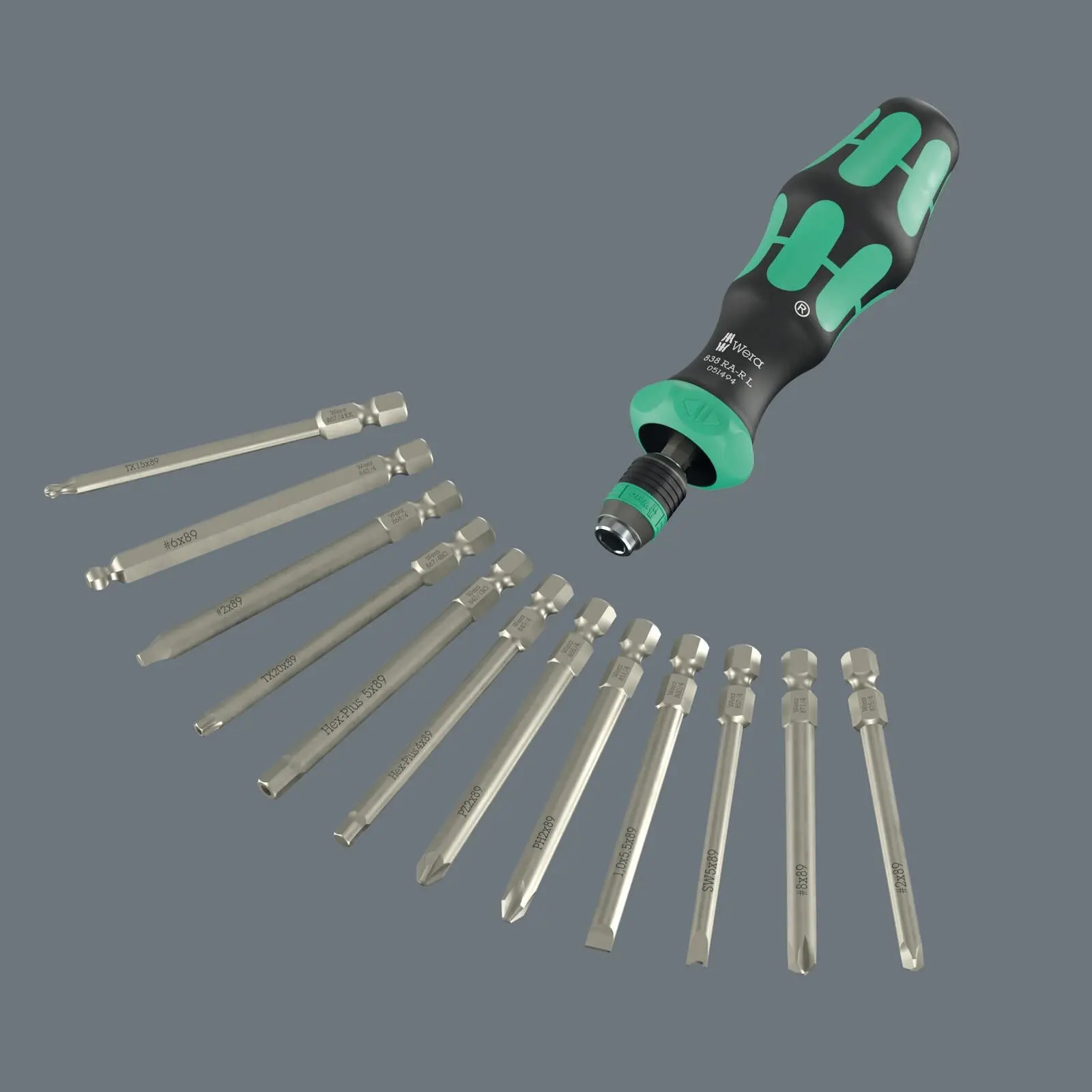 Wera Ratchet Screwdriver 838 RA-R L Bit Holding Screwdriver with Ratchet Functionality 1/4" Hex - Image 6