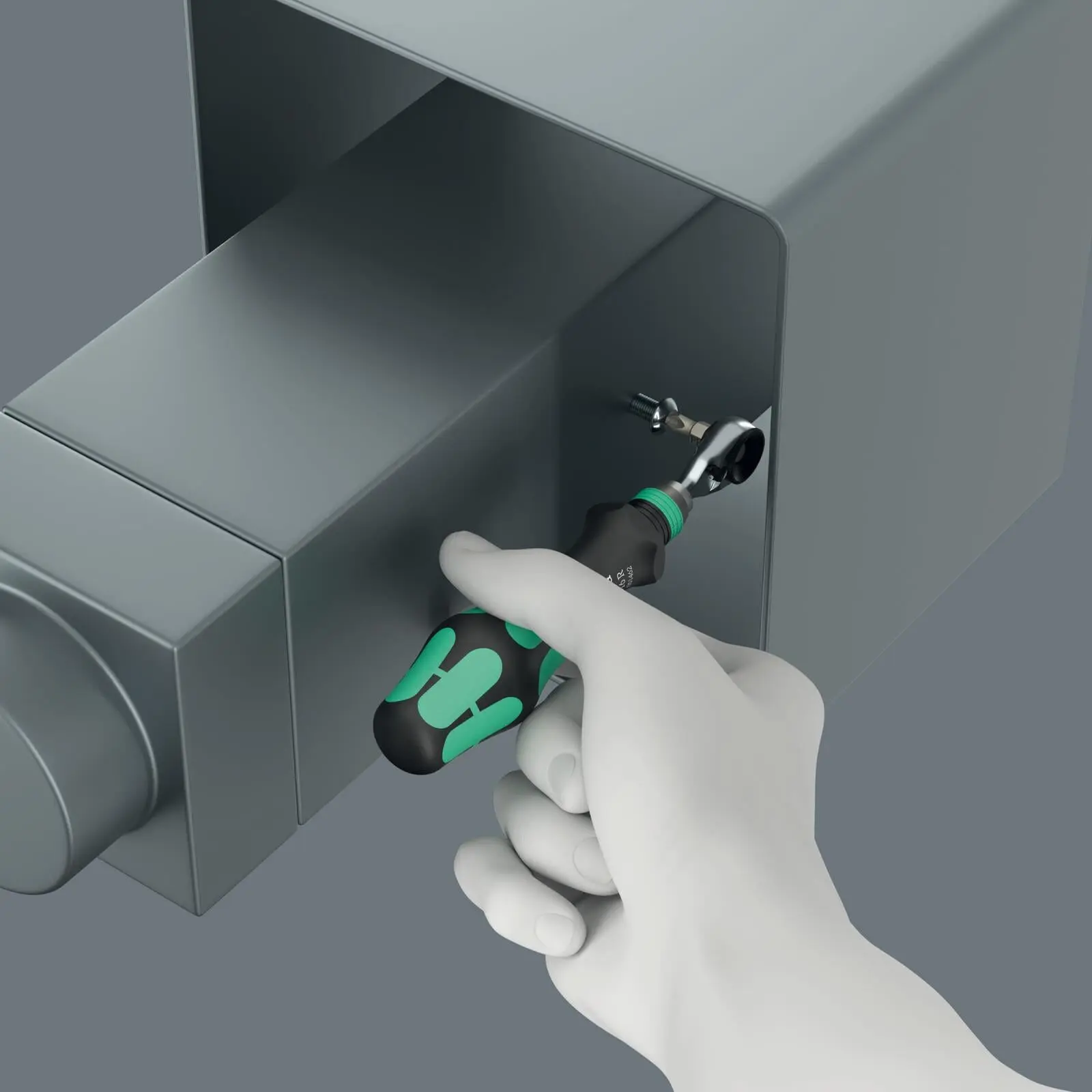 Wera Ratchet Screwdriver for 1/4" Hex Drive Bits 8011 Zyklop Mini 4 Bit Ratchet - Image 3