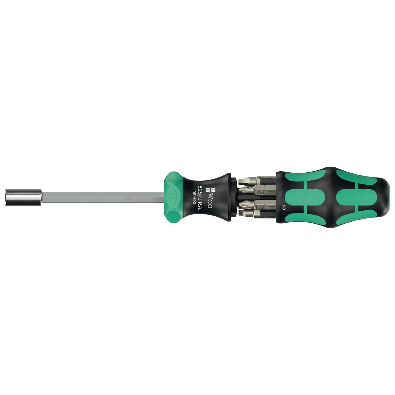 Wera Ratchet Screwdriver Kraftform Kompakt 27 RA 2 Integrated Bit Magazine 6 Pieces PH SL SQ - Image 7