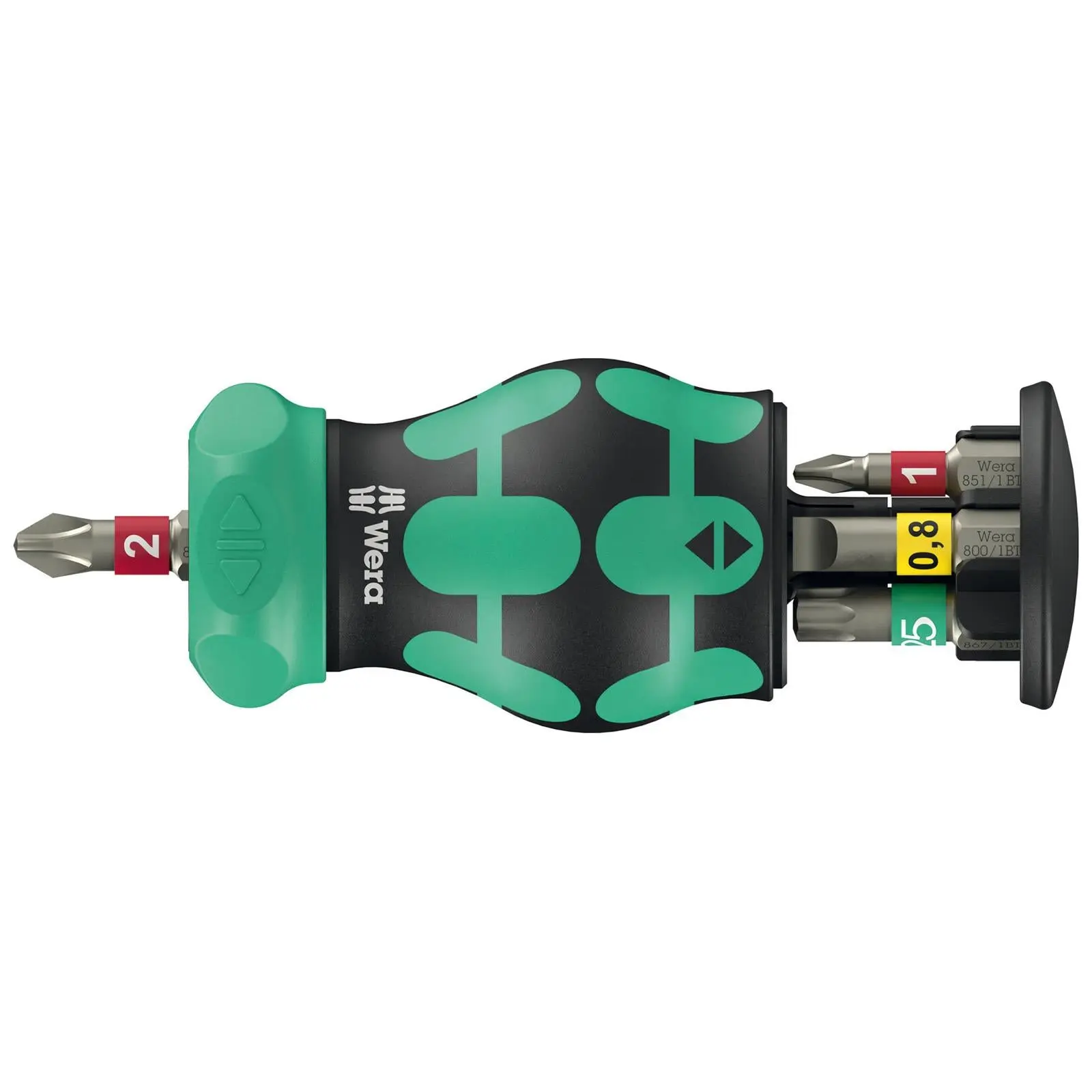 Wera Ratchet Screwdriver Kraftform Kompakt Stubby Magazine RA 1 6 Pieces PH TX SL