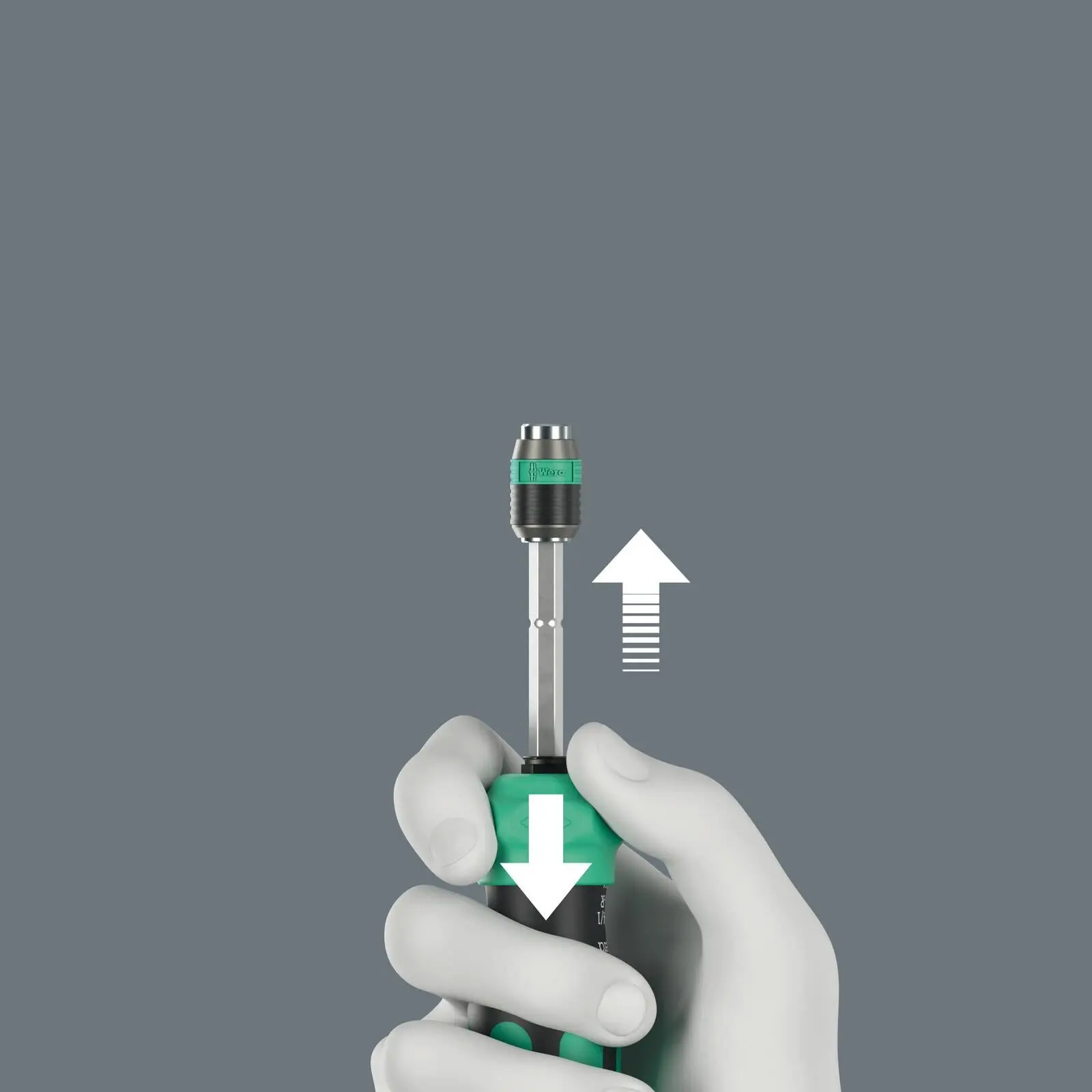 Wera Ratchet Screwdriver Set Kraftform Kompakt 26 RA-R with Pouch 6 Pieces PH SL SQ - Image 4