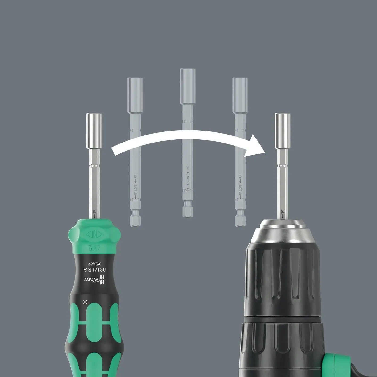 Wera Ratchet Screwdriver Set Kraftform Kompakt 28 RA with Pouch 6 Pieces PH PZ TX SL - Image 2