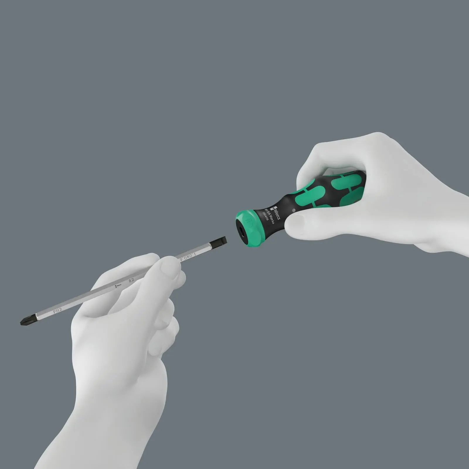 Wera Ratchet Screwdriver Set Kraftform Kompakt Vario RA 7 Pieces PH PZ TX SL - Image 2