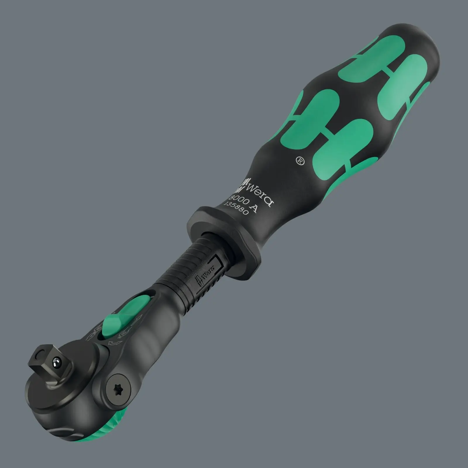 Wera Ratchet Wrench 8000 A Black Edition Zyklop Speed Ratchet with 1/4" Drive - Image 3