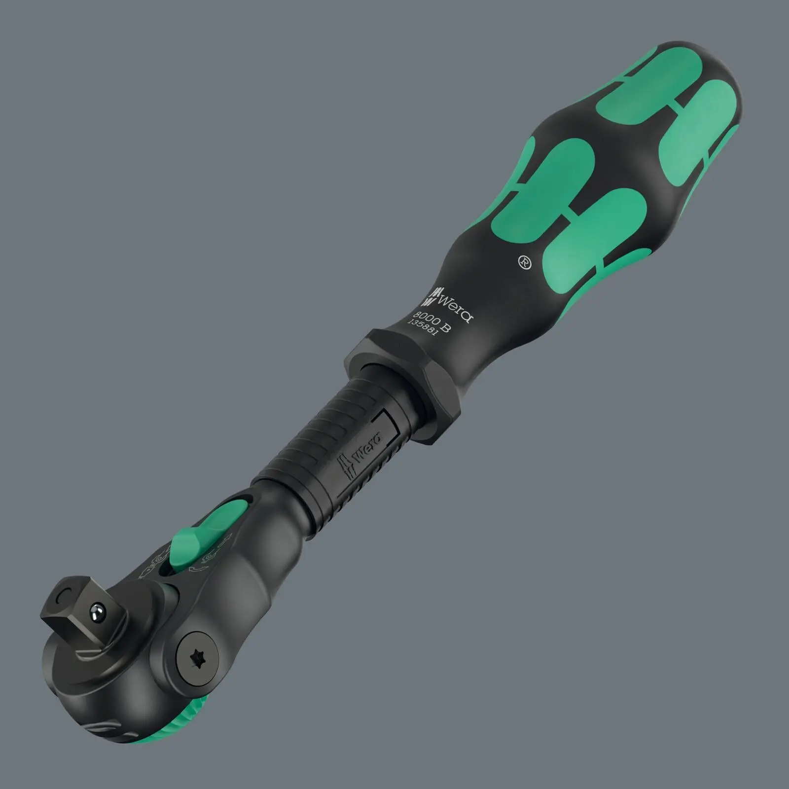 Wera Ratchet Wrench 8000 B Black Edition Zyklop Speed Ratchet with 3/8" Drive