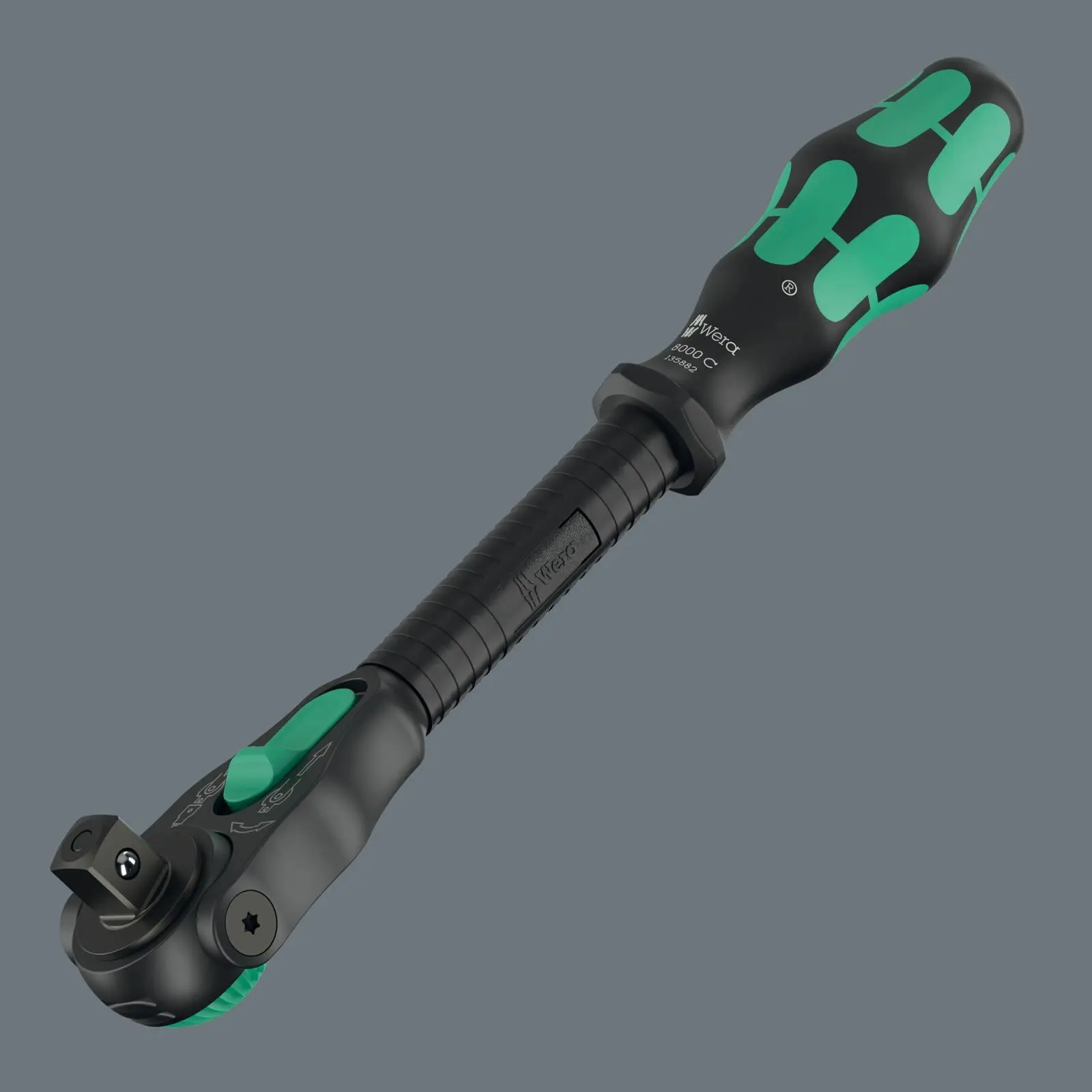 Wera Ratchet Wrench 8000 C Black Edition Zyklop Speed Ratchet with 1/2" Drive - Image 3