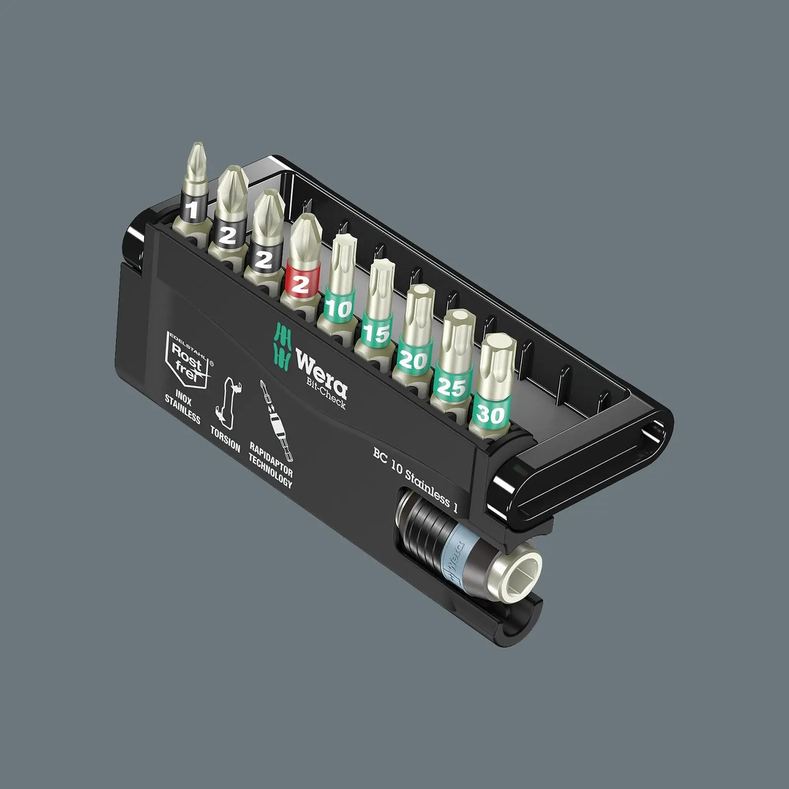 Wera Screwdriver Bit Set Bit Check 10 Stainless Steel 1 SB 10 Piece with Bit Holder - Image 3