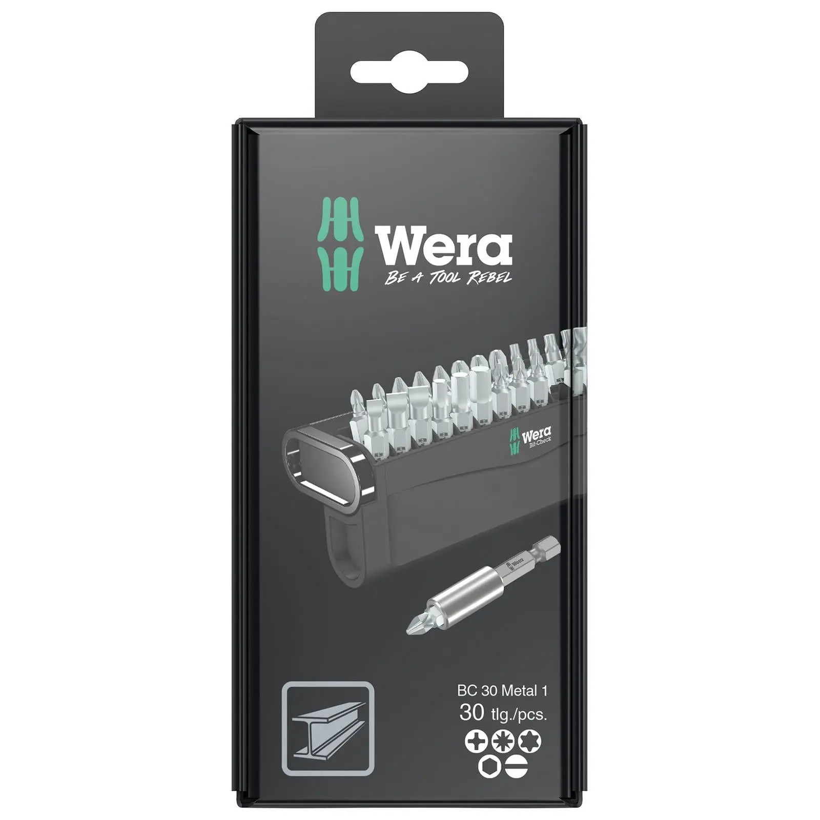 Wera Screwdriver Bit Set with Bit Holder Bit Check 30 Metal 1 SB 30 Pieces PH PZ TX SL Hex - Image 4