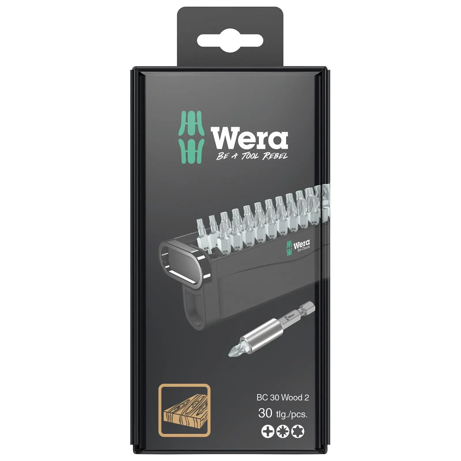 Wera Screwdriver Bit Set with Bit Holder Bit Check 30 Wood 2 SB 30 Pieces PH PZ TX - Image 4