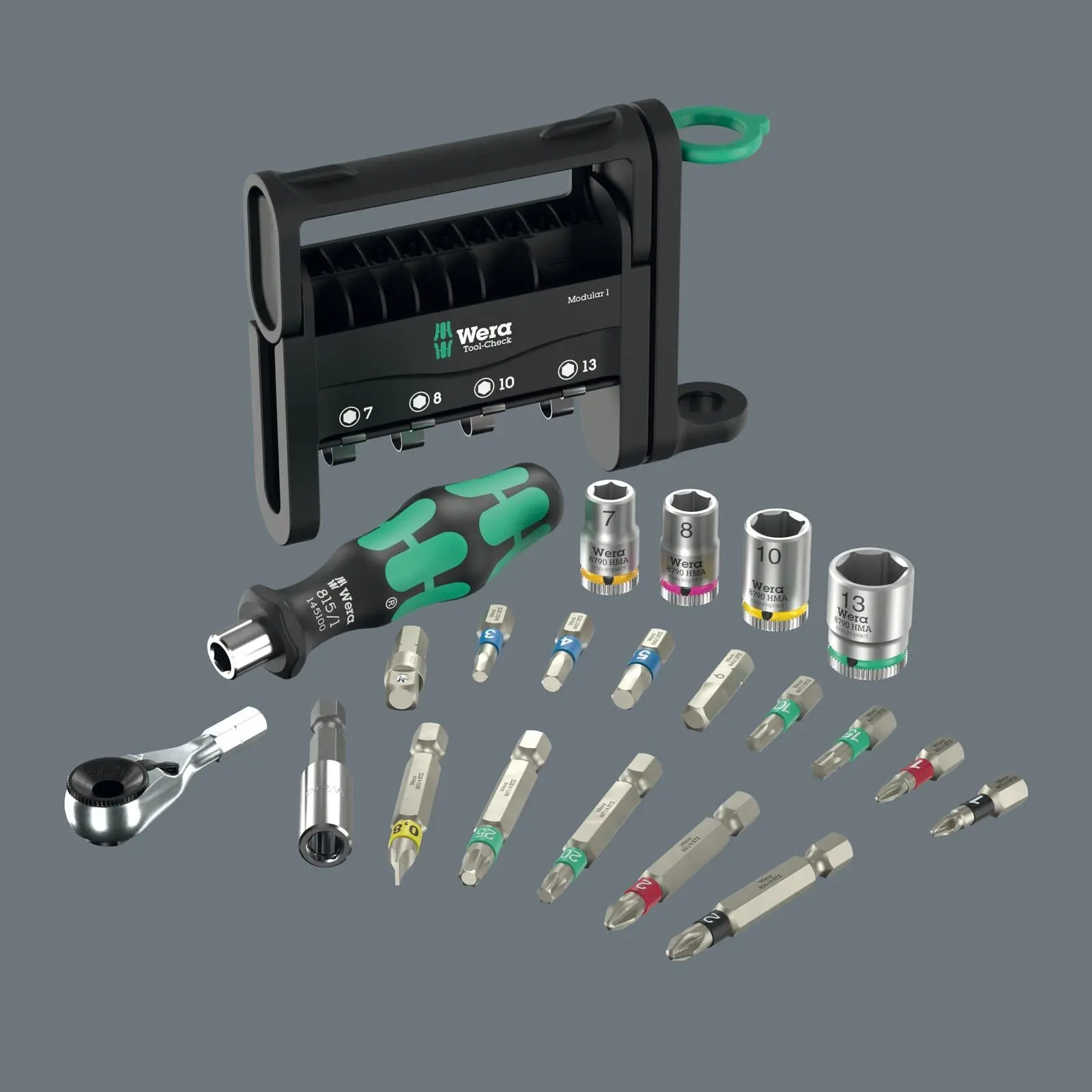 Wera Screwdriver Bits Bit Holder and Socket Set Tool Check Modular 1 21 Pieces - Image 3