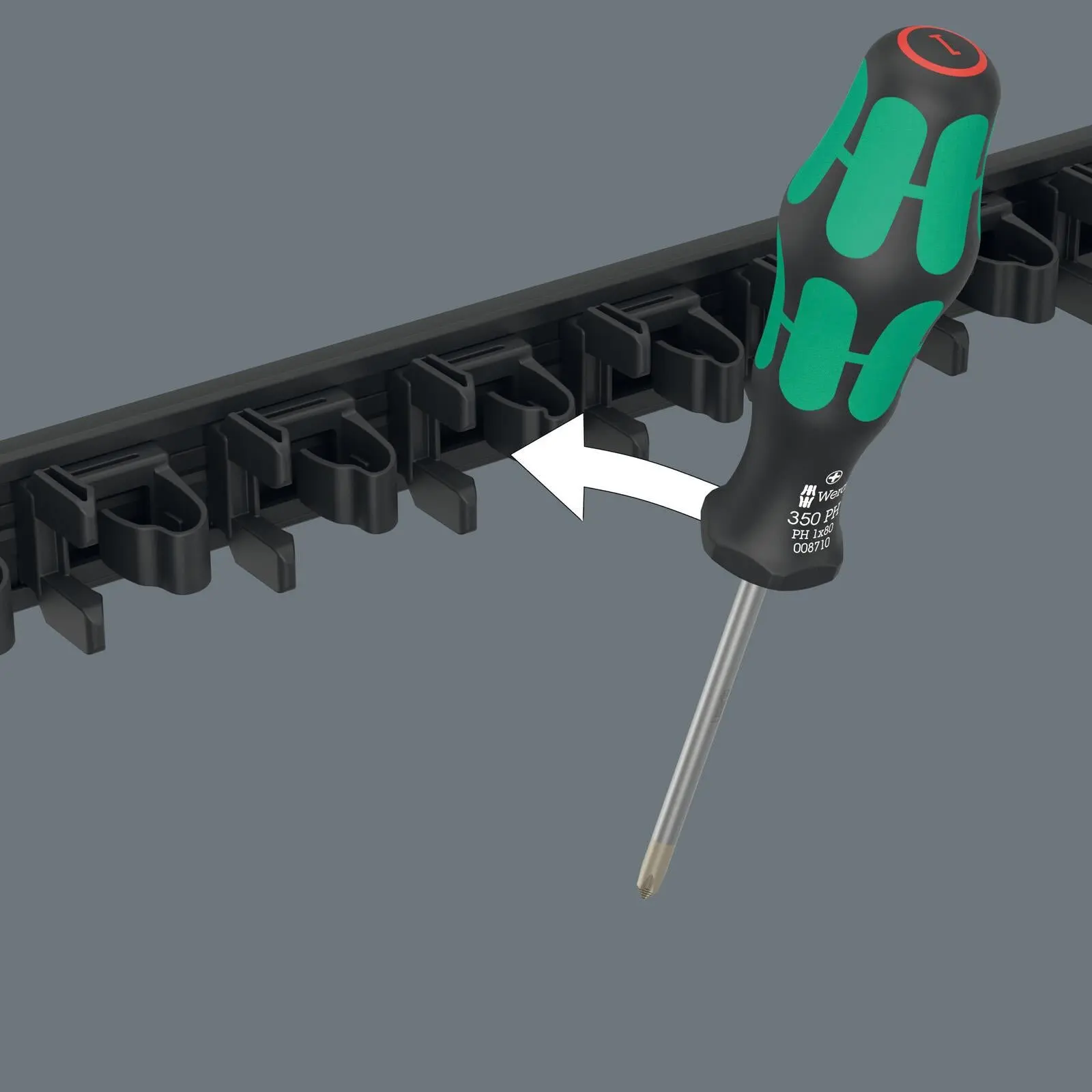 Wera Screwdriver Set 9650 Magnetic Rail Kraftform 9 Pieces PH PZ TX SL - Image 5