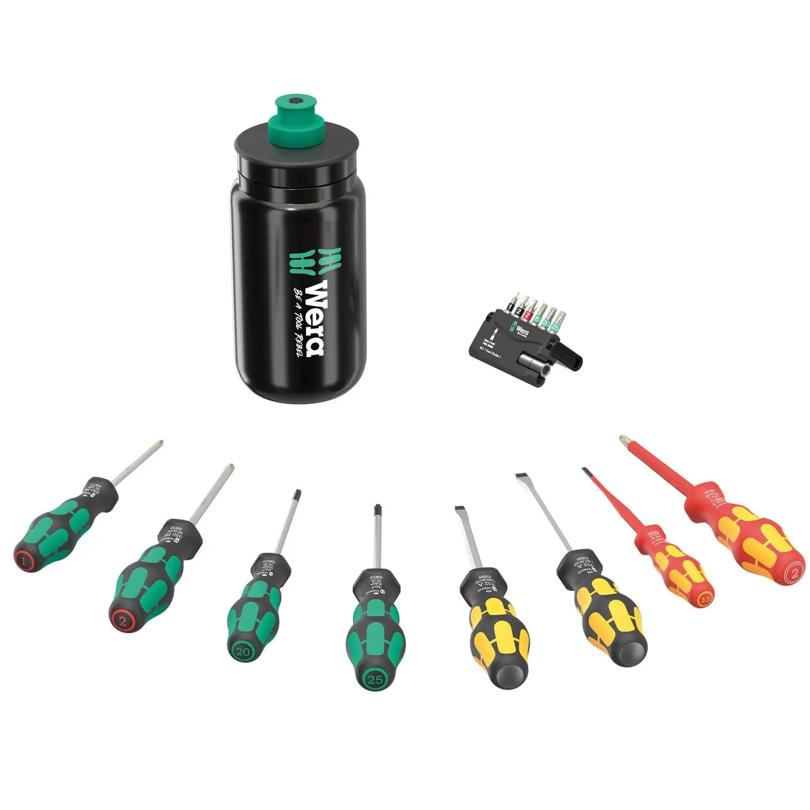 Wera Screwdriver Set with Water Bottle 9540 Kraftform XL Bottle Set 17 Pieces SL PH TX PZ Hex - Image 3
