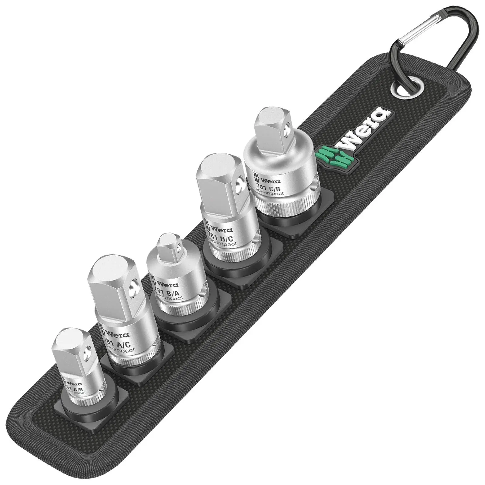 Wera Socket Adaptor Zyklop 781/5 Set 1 6 Piece on Belt Clip - Image 2