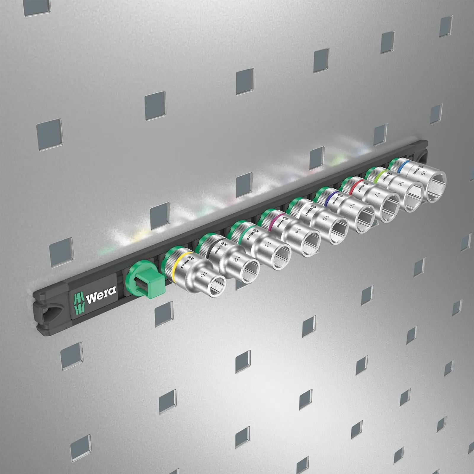 Wera Socket Set 1/2" Drive on Magnetic Socket Rail C 4 Zyklop 9 Pieces Metric 10-19mm - Image 3