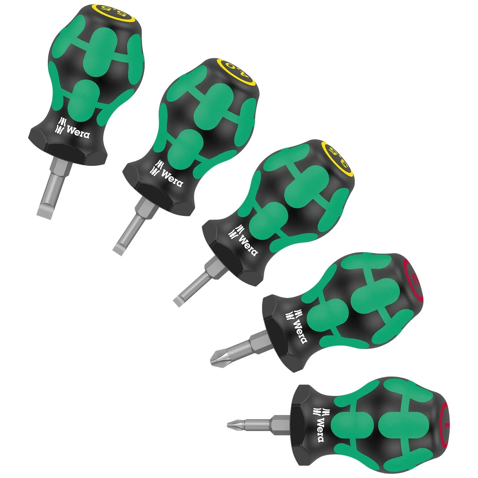 Wera Stubby Screwdriver Set 1 5 Piece Phillips Slotted - Image 2