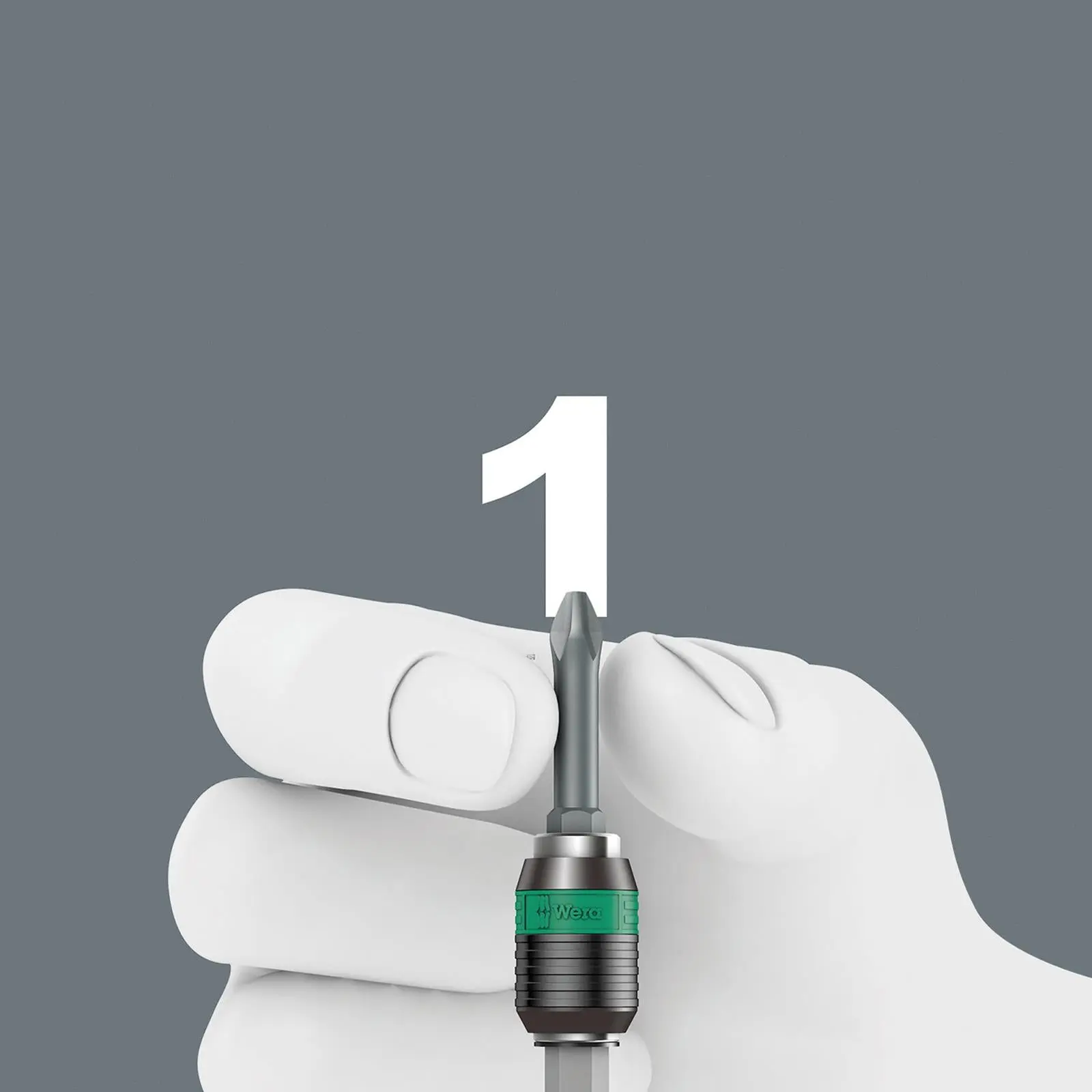 Wera T-Handle Screwdriver 1/4" Hex with Ratchet Function 416 RA Rapidaptor Quick Release Chuck - Image 6