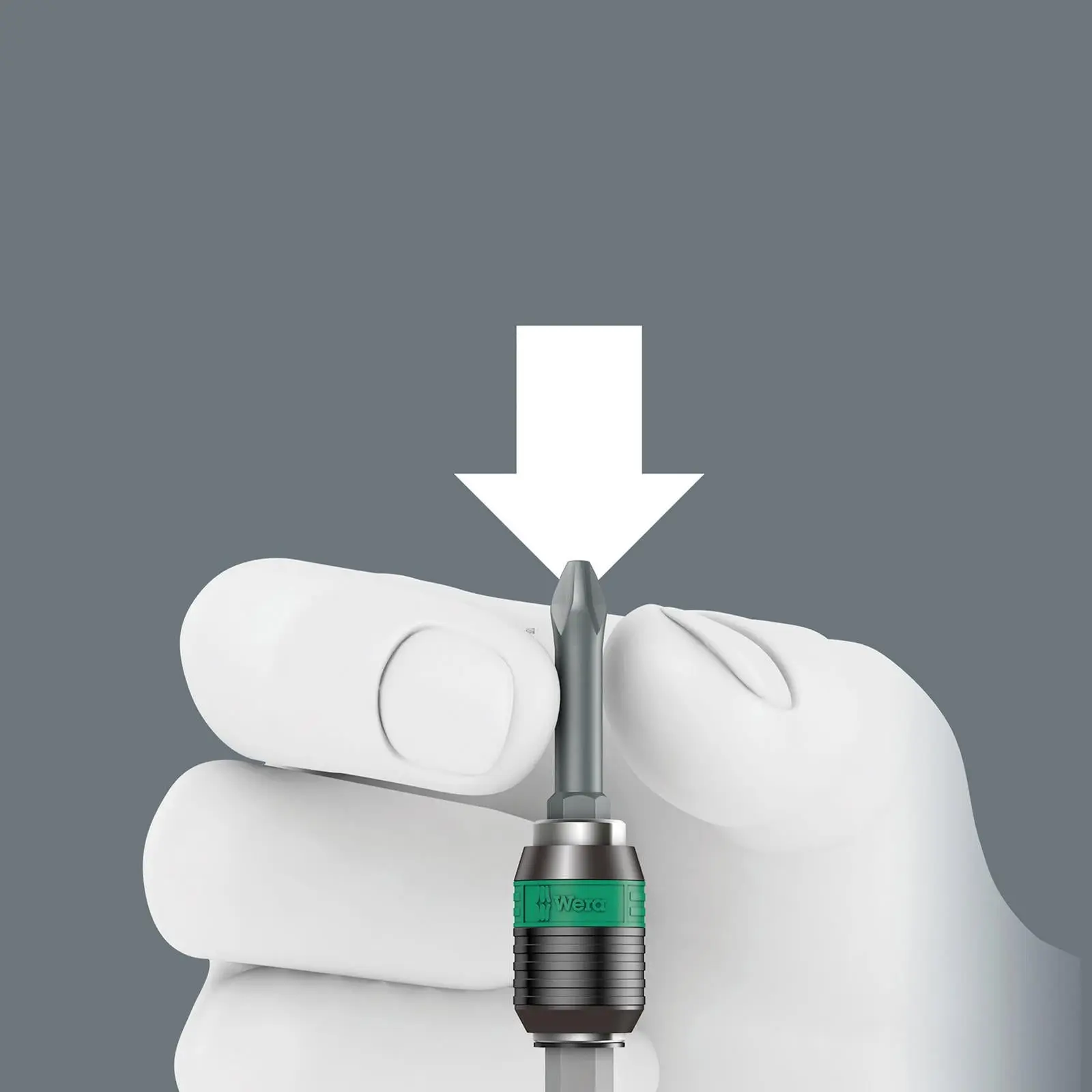 Wera T-Handle Screwdriver 1/4" Hex with Ratchet Function Rapidaptor Chuck 400 RA Imperial Set 1 17 Pieces - Image 8