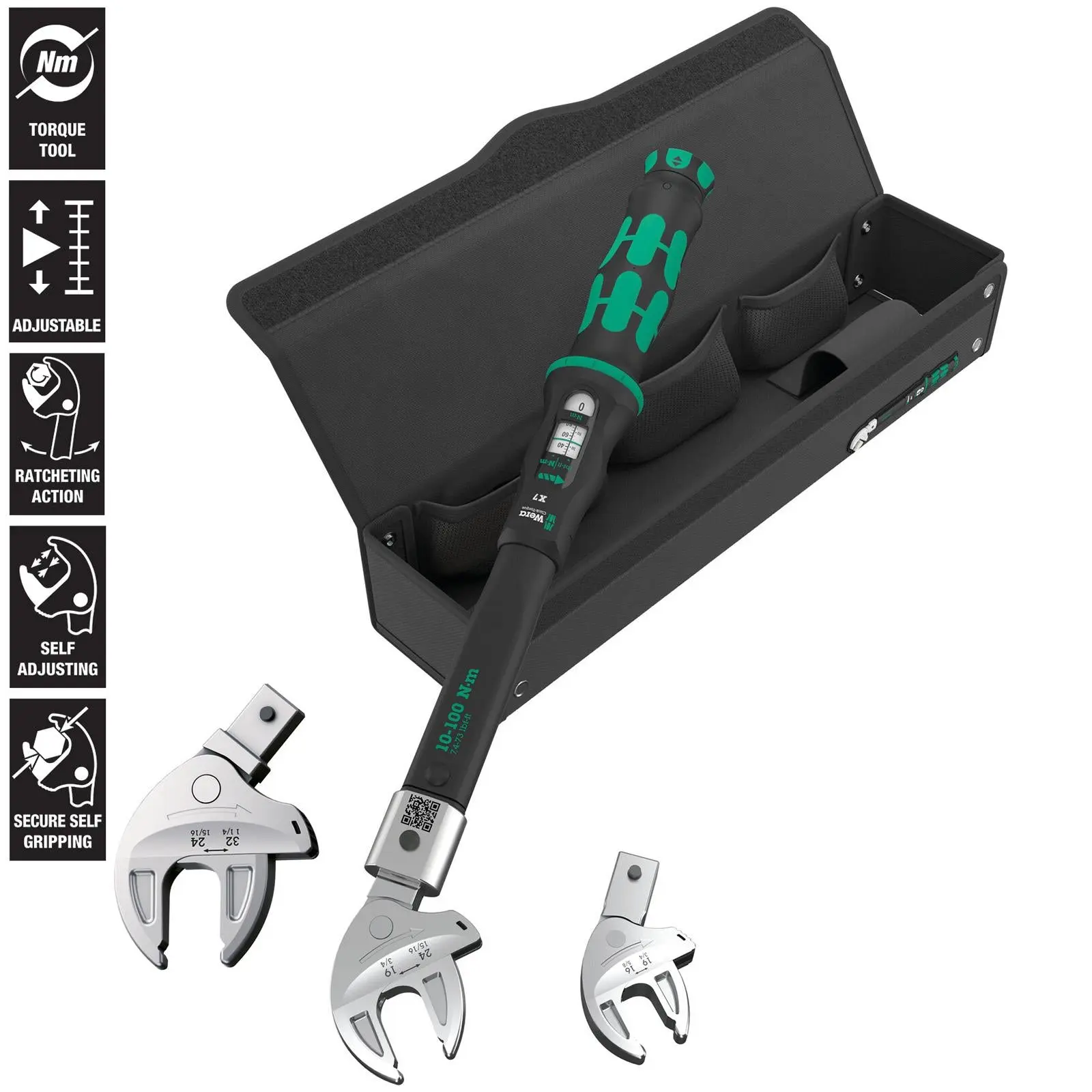 Wera Torque Wrench 10-100 Nm Click Torque X 7 14x18mm Joker Spanner Wrench Accessories 7880 Choose Option - Image 3