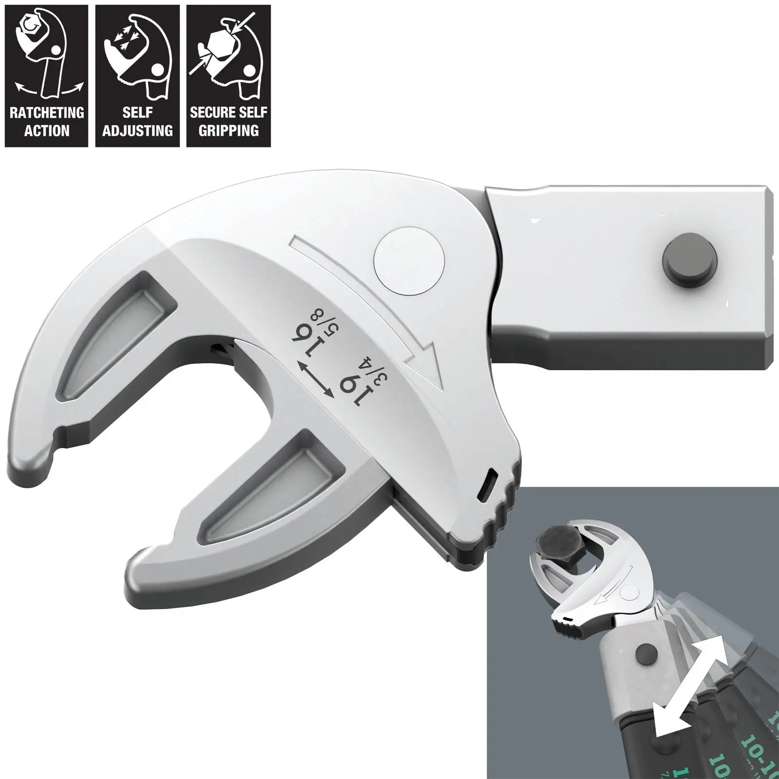 Wera Torque Wrench 10-100 Nm Click Torque X 7 14x18mm Joker Spanner Wrench Accessories 7880 Choose Option - Image 4