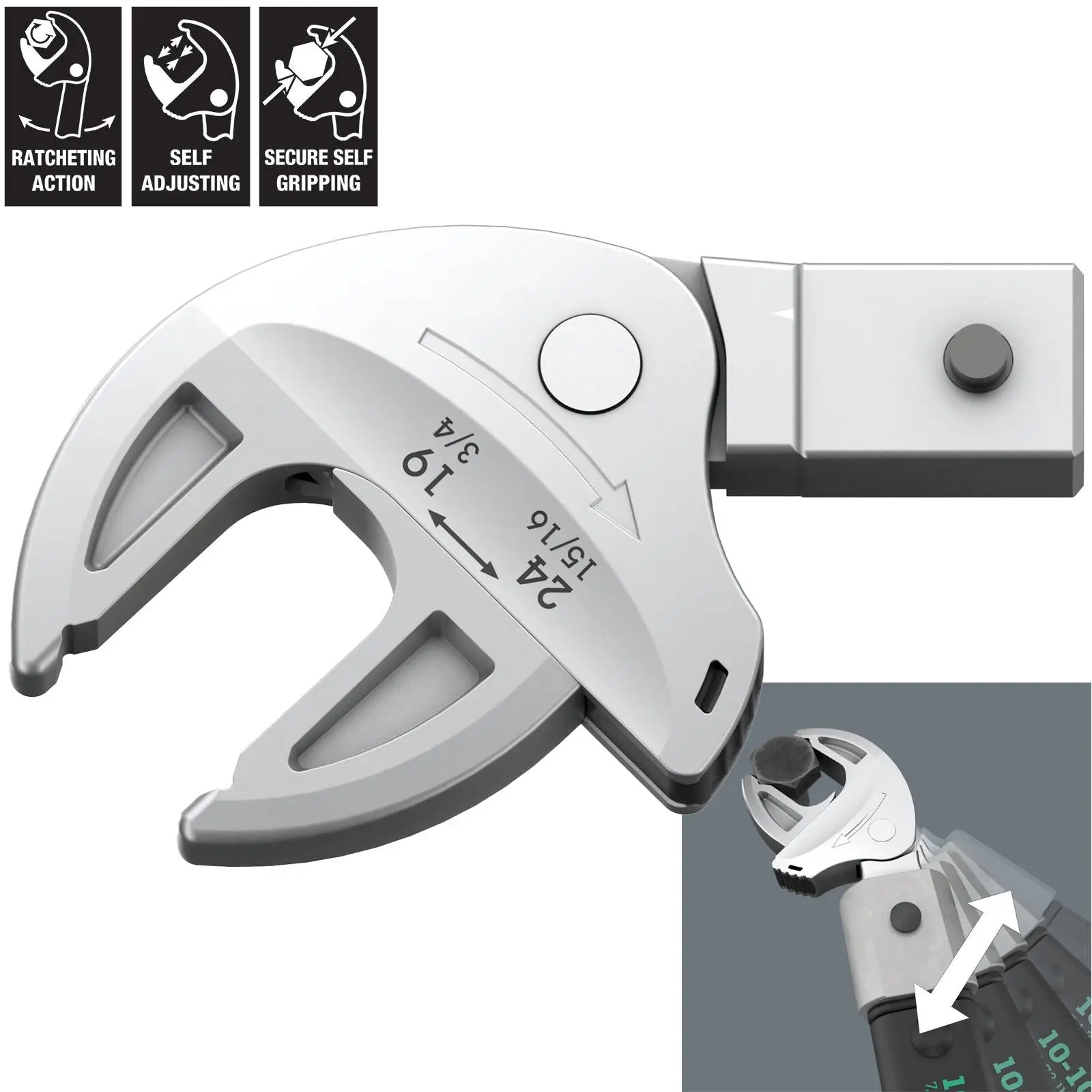 Wera Torque Wrench 10-100 Nm Click Torque X 7 14x18mm Joker Spanner Wrench Accessories 7880 Choose Option - Image 5