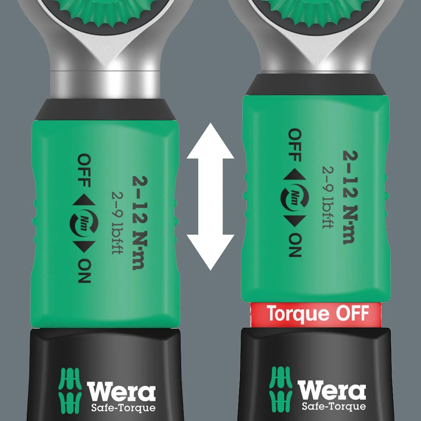 Wera Torque Wrench Safe-Torque A 2 1/4" Hex Drive 2-12 Nm Reversible - Image 4