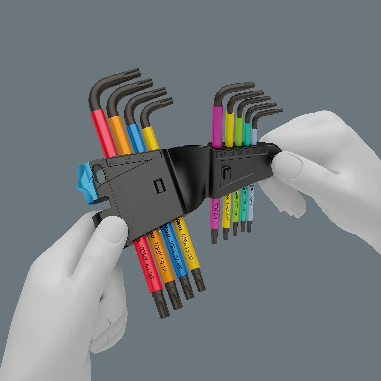 Wera Torx Key Multicolour HF 1 967/9 L Key Set with Holding Function 9 Piece T8-T40 - Image 5