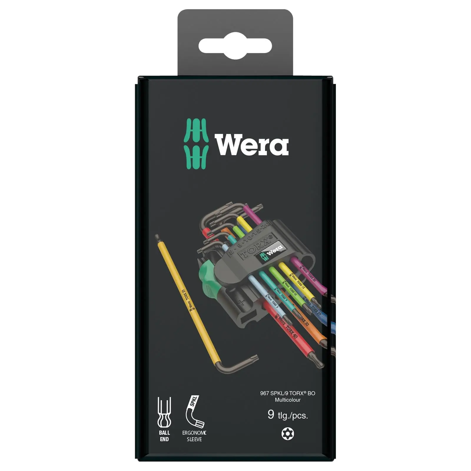 Wera Torx Key Set 967/9 TX BO Multicolour 1 L Key Set for Tamper-Proof TORX Screws 9 Pieces - Image 3