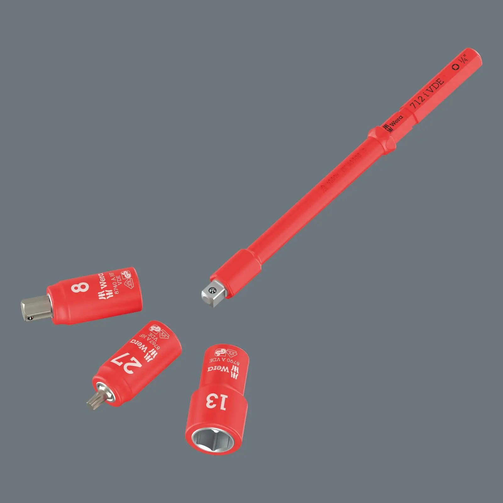 Wera VDE Insulated Screwdriver Adaptor for 1/4" Drive Sockets Kraftform Kompakt A VDE 712 i - Image 3