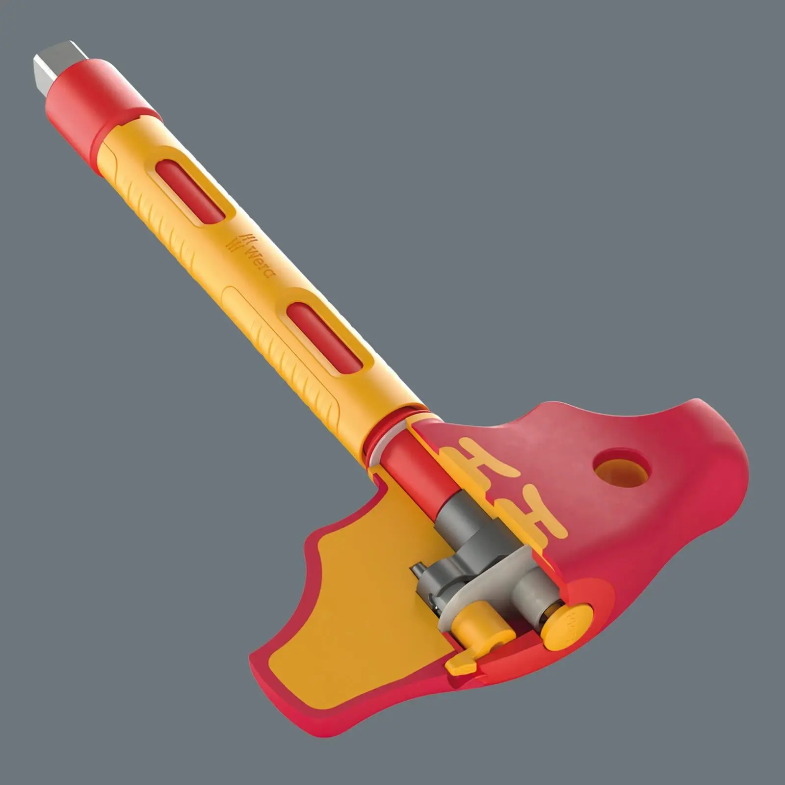 Wera VDE Insulated T-Handle Ratchet Screwdriver for 3/8" Drive Sockets 410 I VDE B RA - Image 8