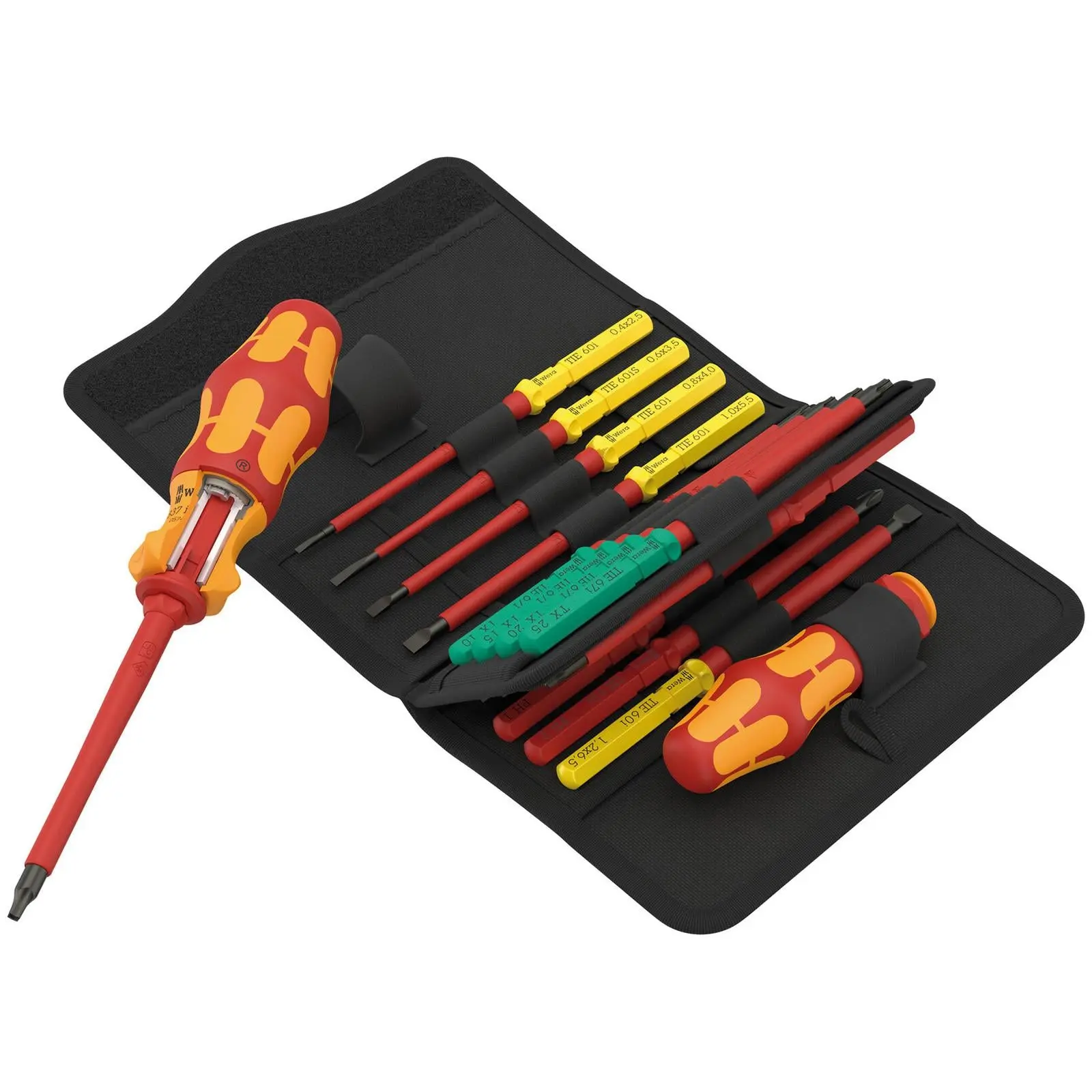 Wera VDE Ratchet Screwdriver Set Take It Easy Kraftform Kompakt KK VDE 17 RA Imperial 1 17 Pieces PH PZ/S TX SL SQ - Image 3