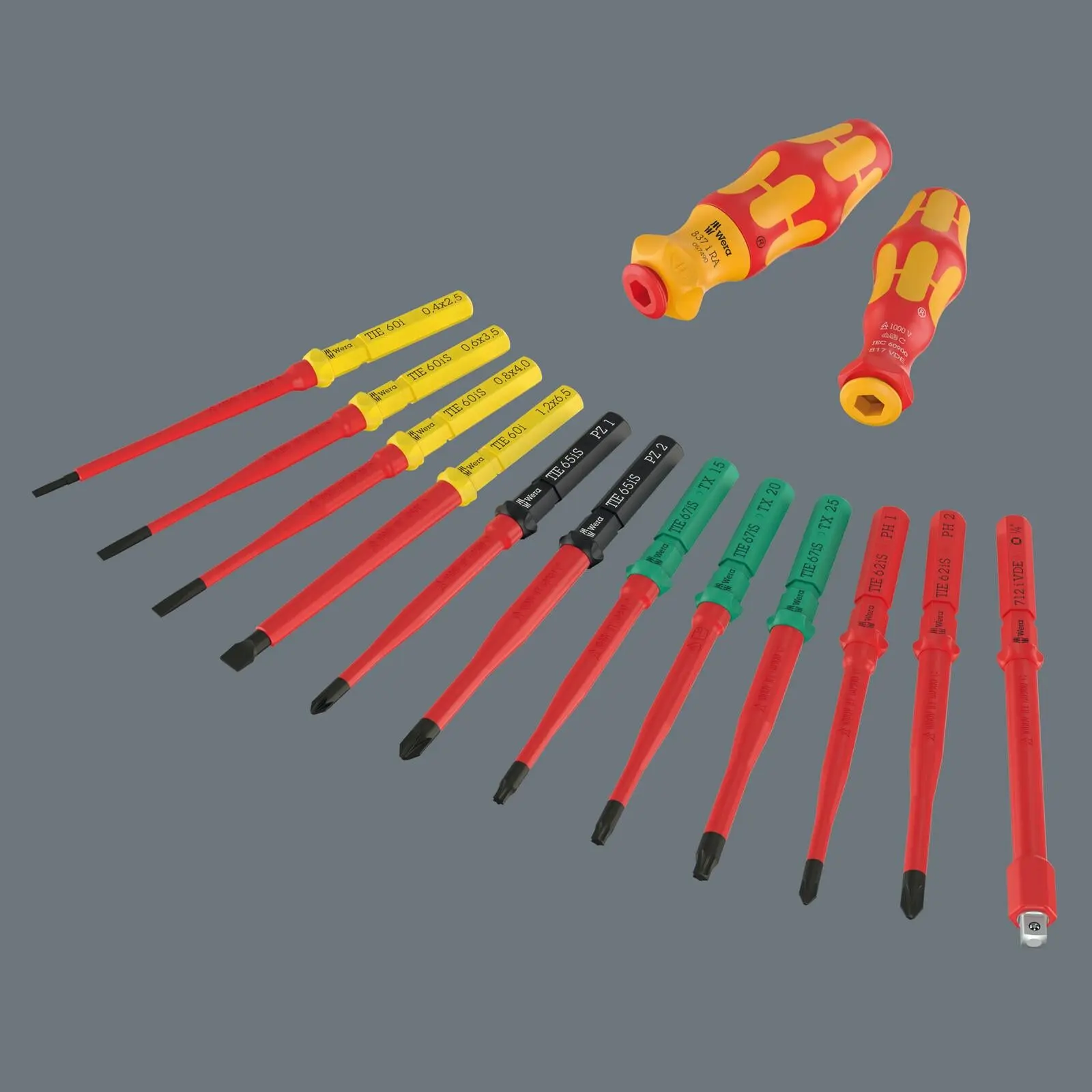 Wera VDE Screwdriver and Socket Set Kraftform Kompakt VDE 24 Allrounder Set 1 25 Pieces - Image 2