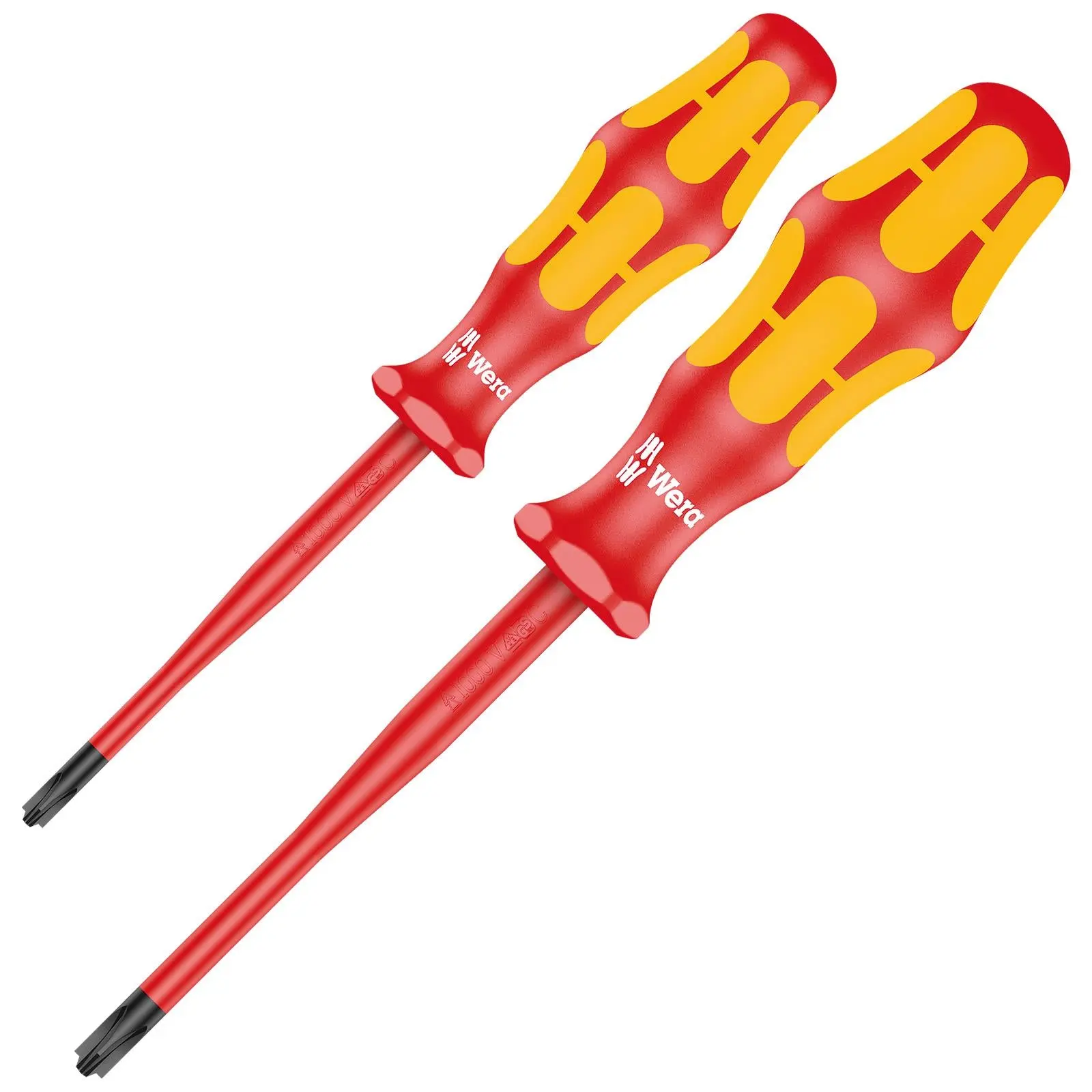 Wera VDE Screwdriver Set Slim Kraftform Plus Series 100 2 Piece 165 iS PZ/S Pozi Slotted - Image 2