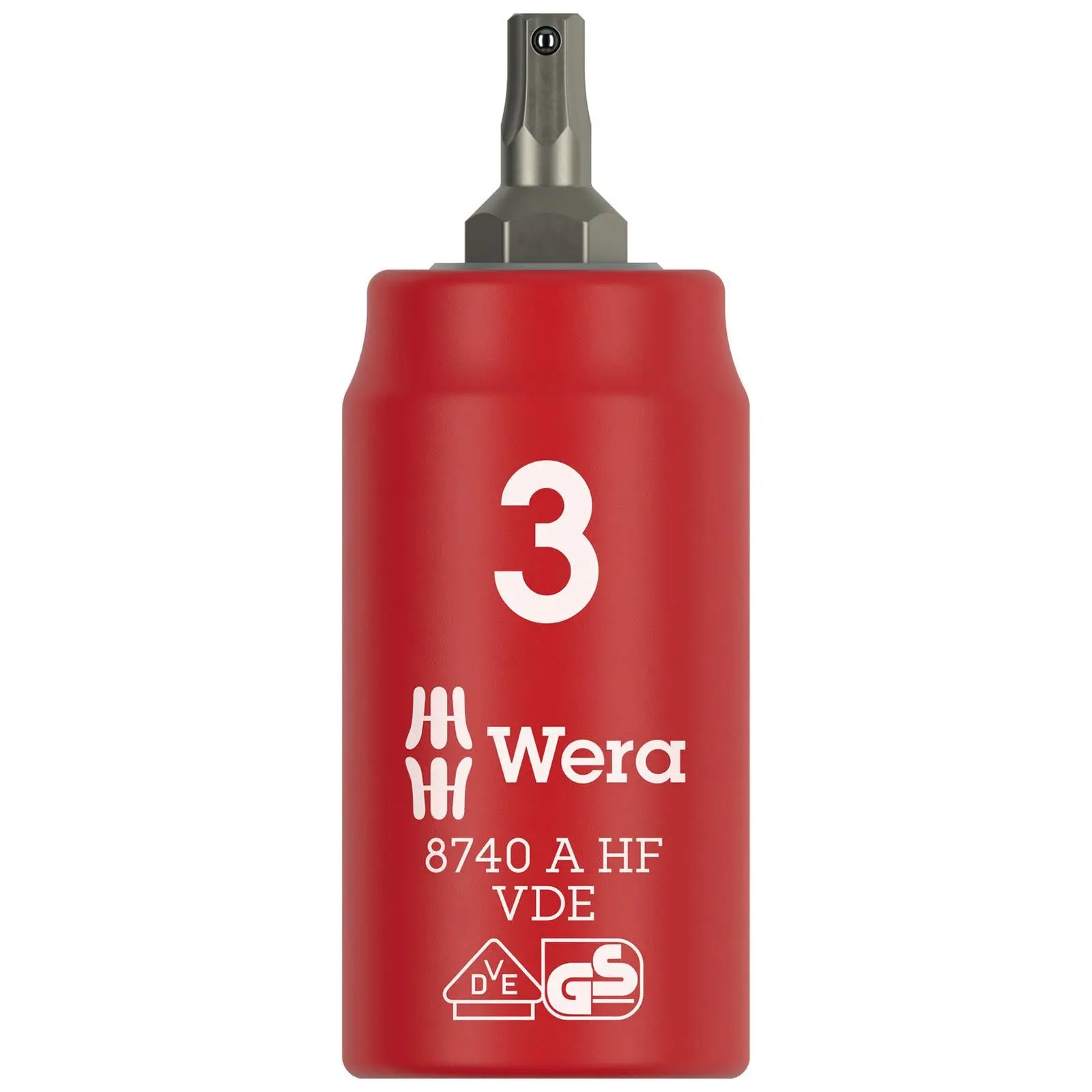 Wera VDE Zyklop Hex Bit Socket 1000V Holding Function 1/4" Drive 8740 A VDE HF 3-8mm - Choose Size - Image 3