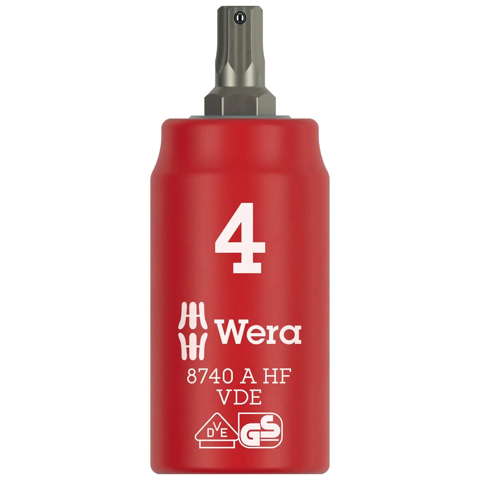 Wera VDE Zyklop Hex Bit Socket 1000V Holding Function 1/4" Drive 8740 A VDE HF 3-8mm - Choose Size - Image 4